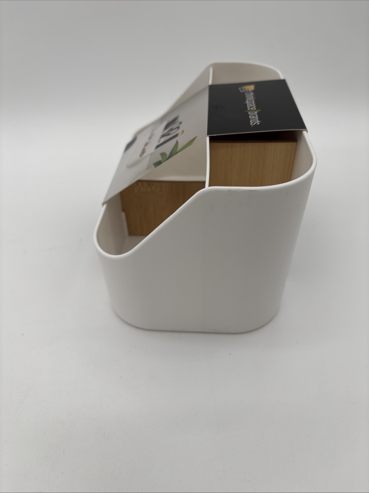 Thinkspace Desk Organizer 5 Compartment Storage White 7.5″x 4.5″x 4.1″, NEW