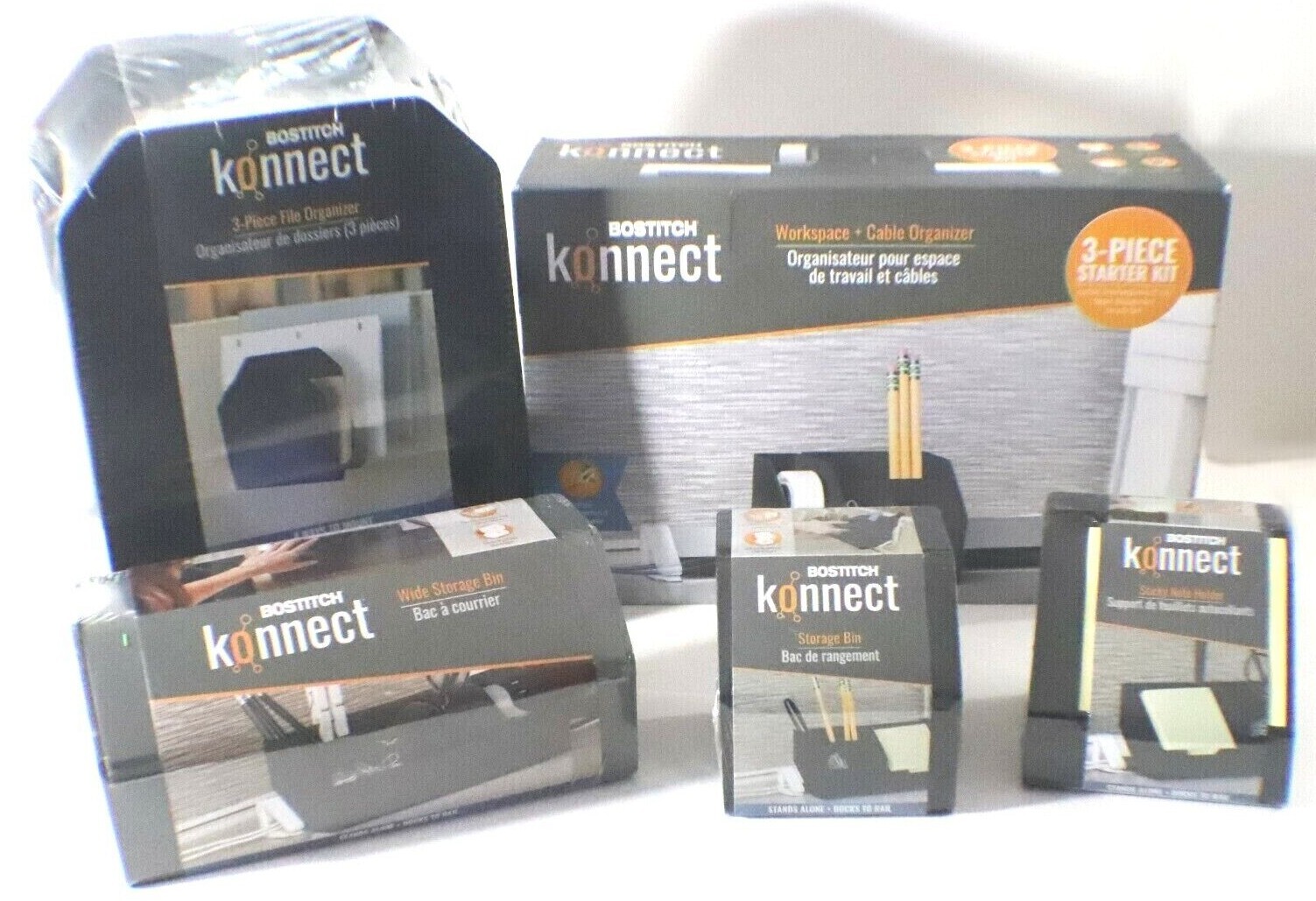 Professional Desk Organizers/Accessory Set Home/School/Business Bostich Konnect