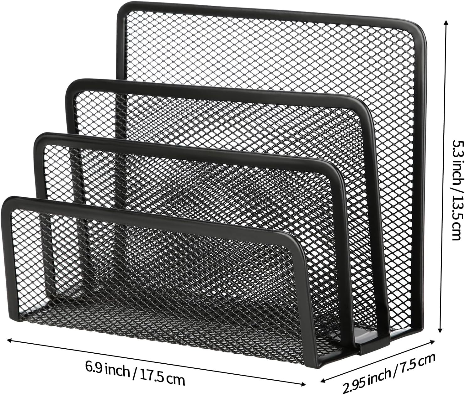Metal Mesh Desk Mail Organizer 2 Pack Letter Paper File Holder Desktop Storage X