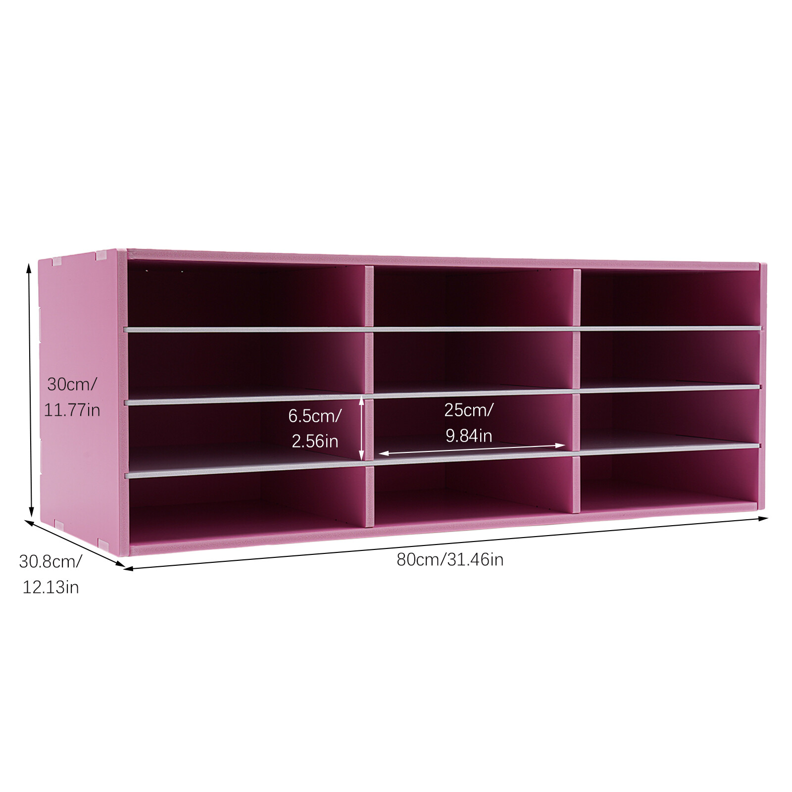 12 Compartments Literature Organizer Sheet Sorter Paper Organizer Mail Sorter