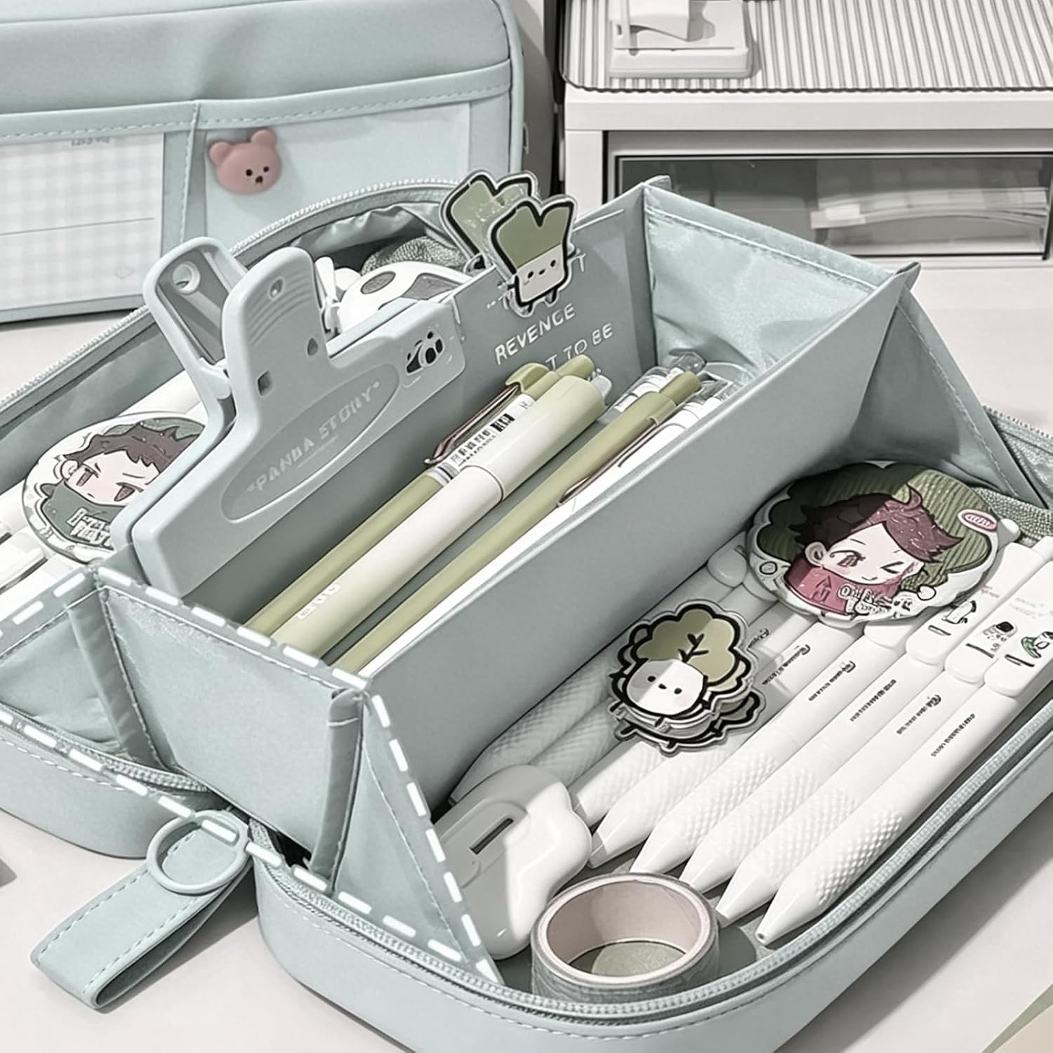 Large Capacity Desk Organizer, Multi-Functional Pencil Case Pen Holder,Pencil Ba