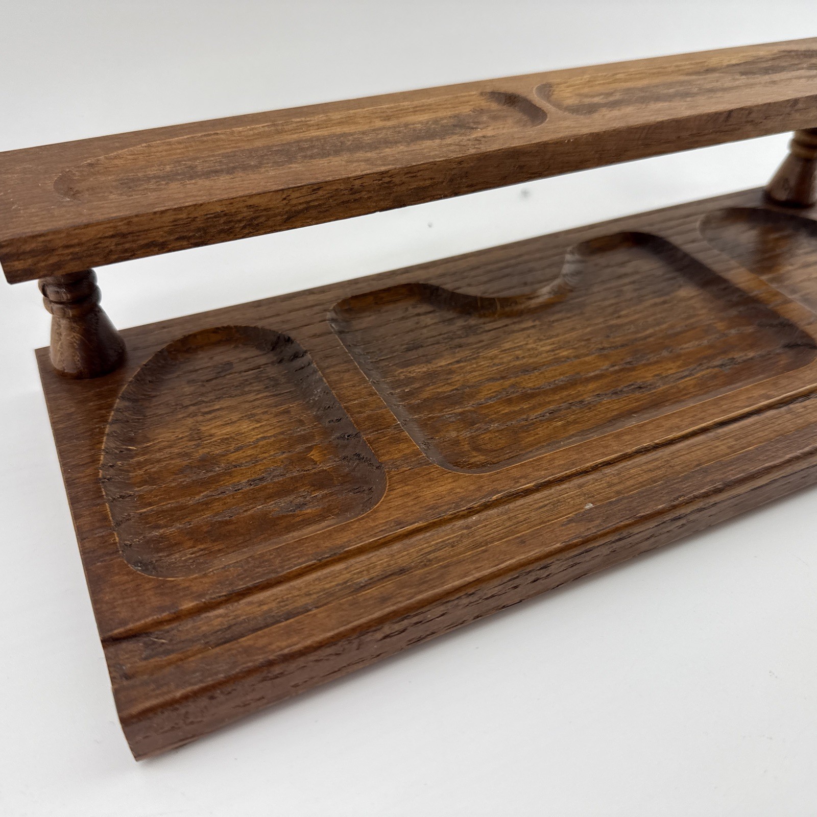 Vintage Dante American Royal Oak 2-Tier Desk Valet Organizer