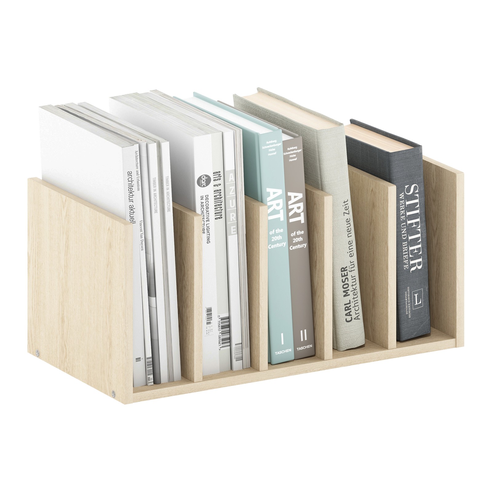 Furinno HERMITE Home Office Supplies Desktop Bookshelf Storage Bauhaus Oak