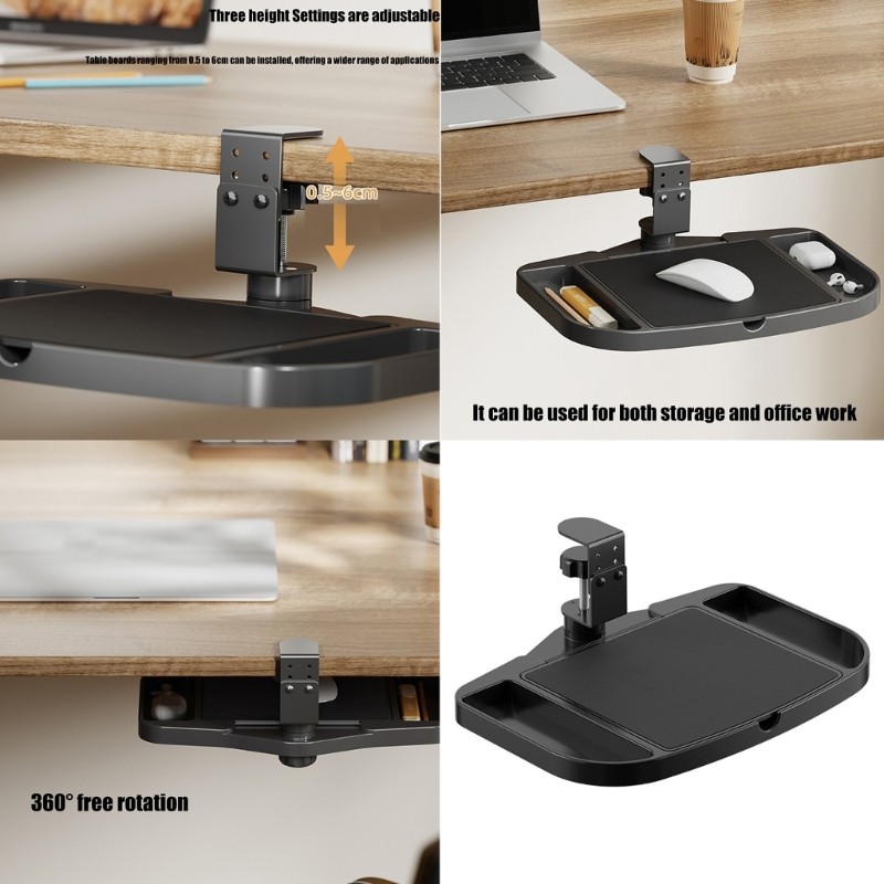 Ergonomic Rotating Desk Organizers Multiple Tiers Storage Container