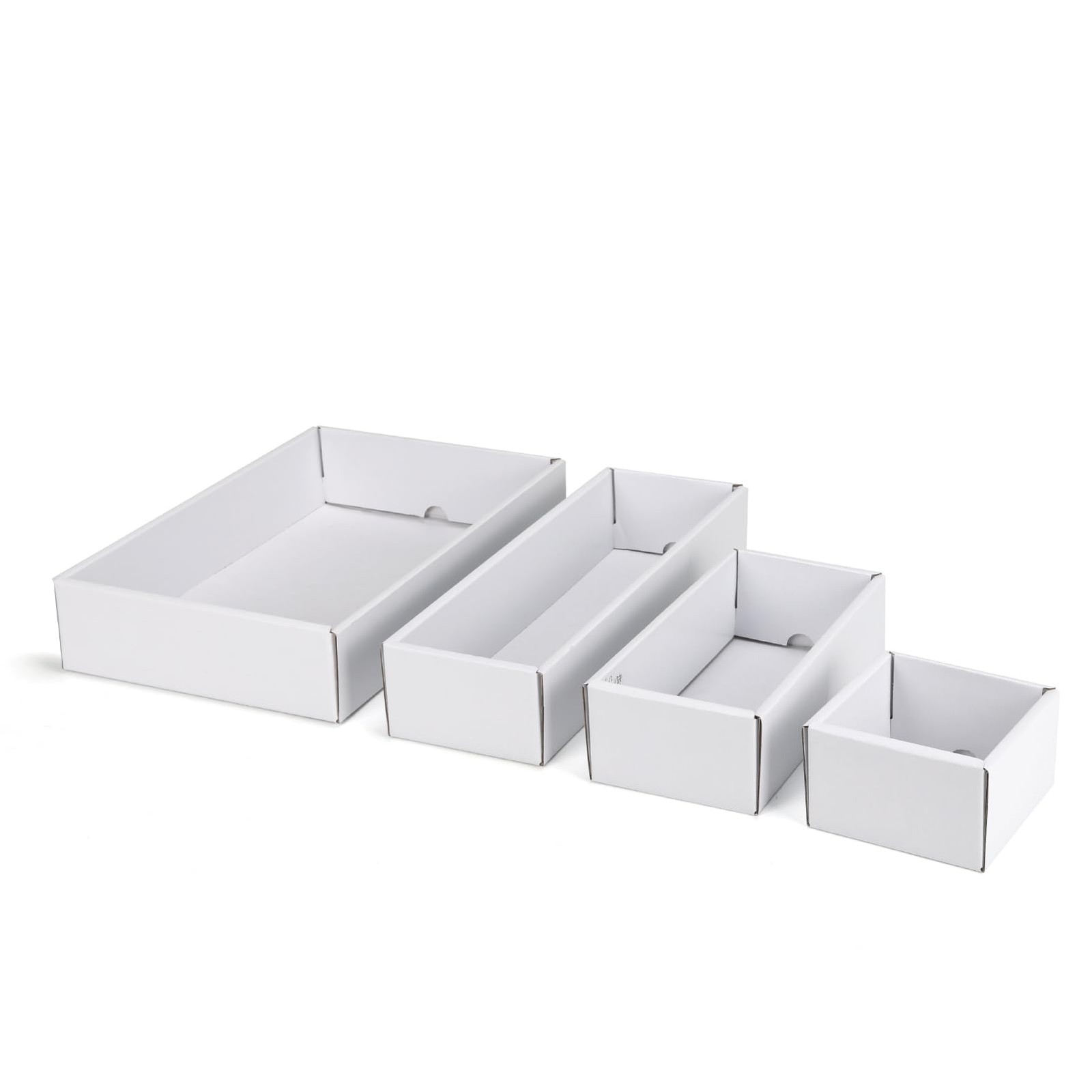 30 PCS Cardboard Drawer Organizers Set 4 Sizes Desk Storage Box Craft Makeup