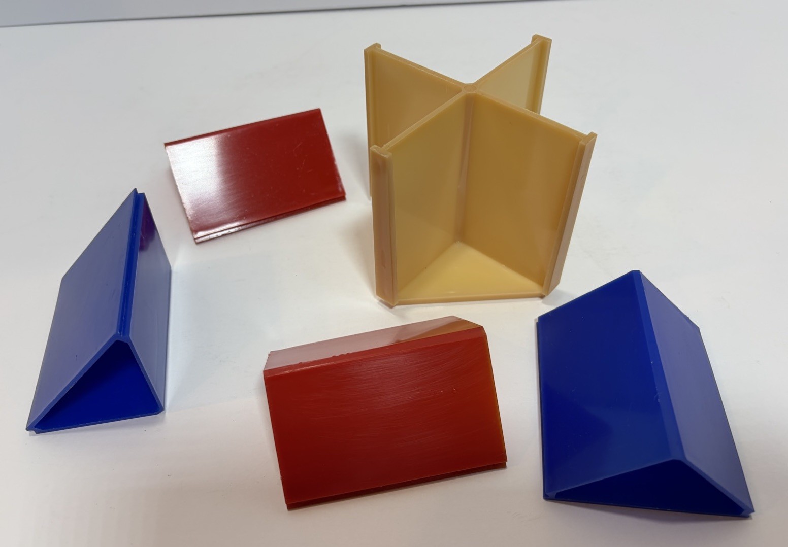 Vtg 1970s Modular Desk Caddy Cube Space Age MCM Plastic Organizer Hong Kong 3″