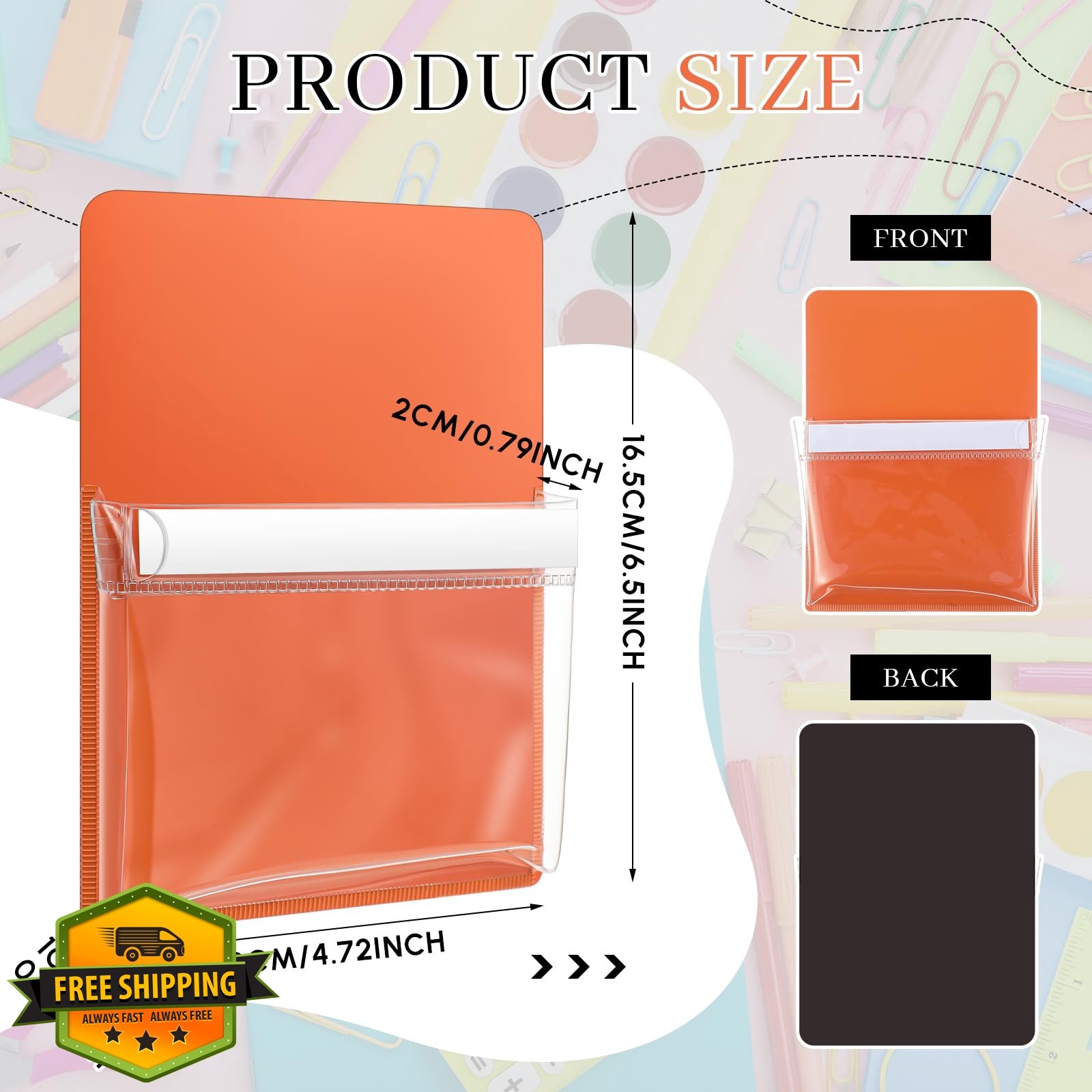 Sherr 6 Pcs Magnetic Pockets Mixed Colors