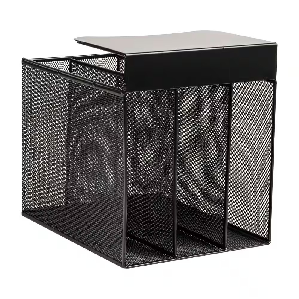 Slide-On under Desk File Organizer, No Tools Required, Hanging Storage for Lapto