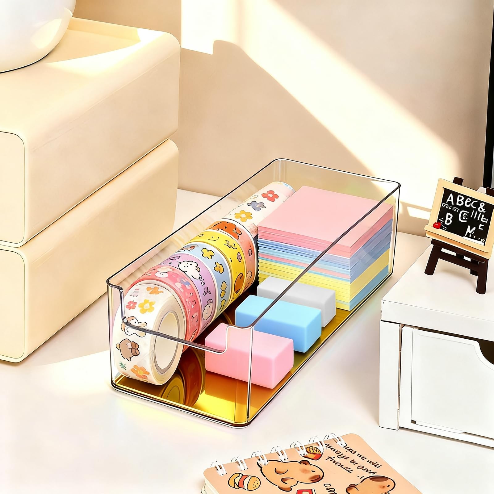 3pcs Plastic Drawer Organizer, 3 Sizes Desk Drawer Divider Organizers and Con…
