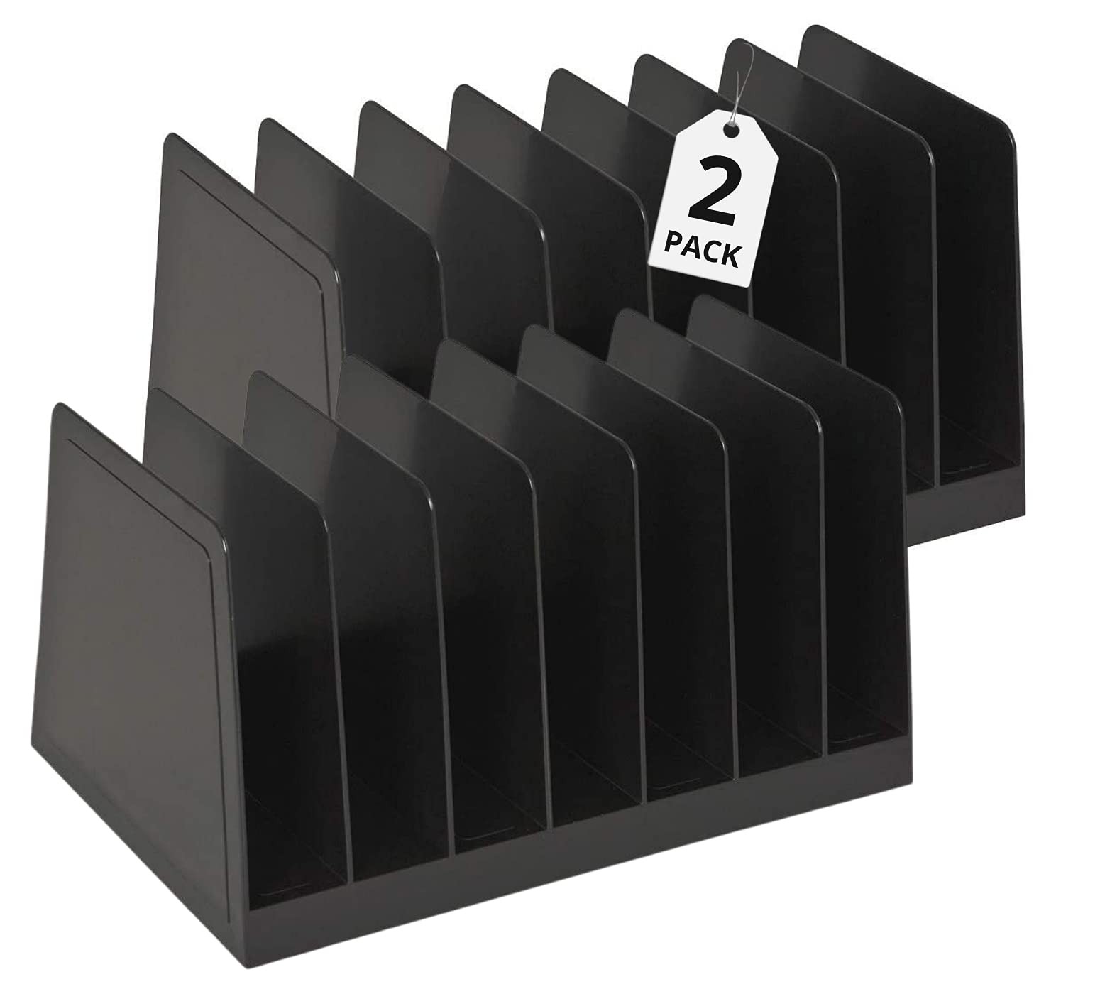 Desktop File Organizer Vertical, Organizer, 7 Compartments Office File Sorter…
