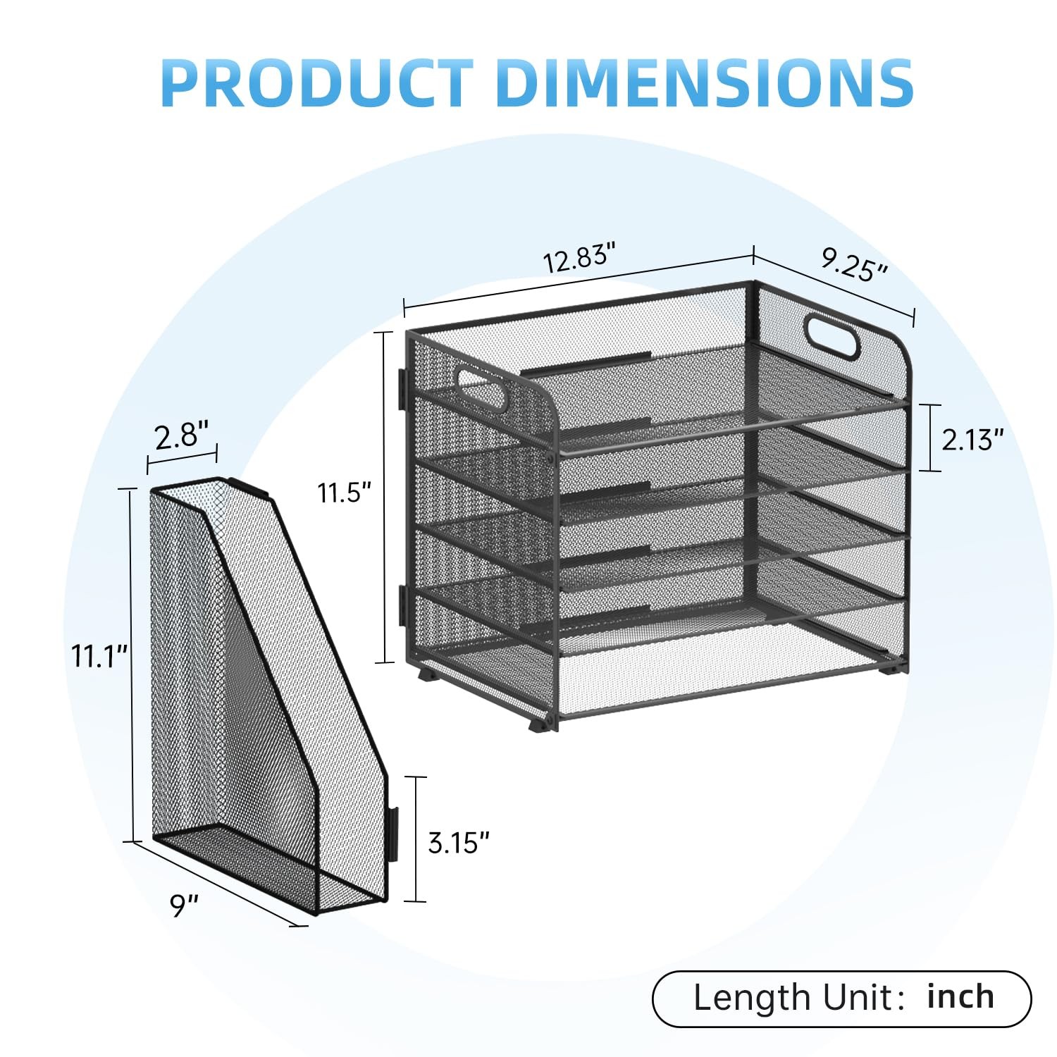 5-Tier Desk Organizer with File Holder, Desk Organizers and Accessories, Pape…