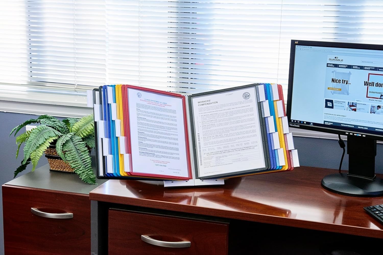 Desktop Reference System W/ 10 Double-Sided Panels Letter-Size 8.5″ x 11″ Inches