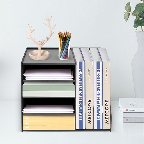 PVC File Organizer for Desk, 6 Tier Desk Organizer Paper Tray 15.35″ x 12.16″
