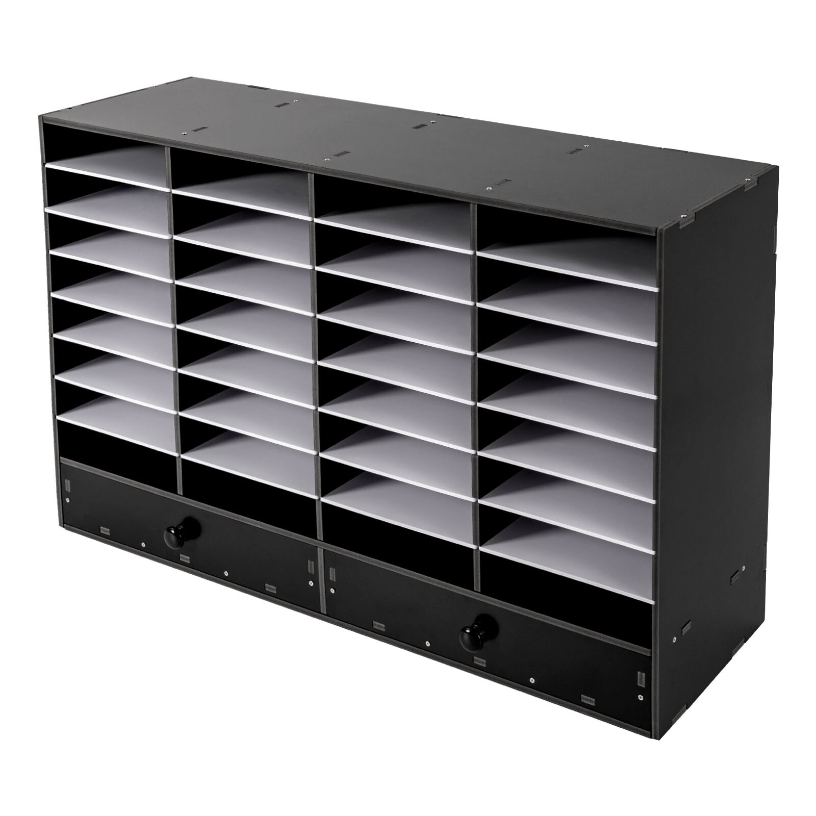 PVC 32 Slots Shelf Organizer Desk Accessories for Folders File Mail Sorter Rack