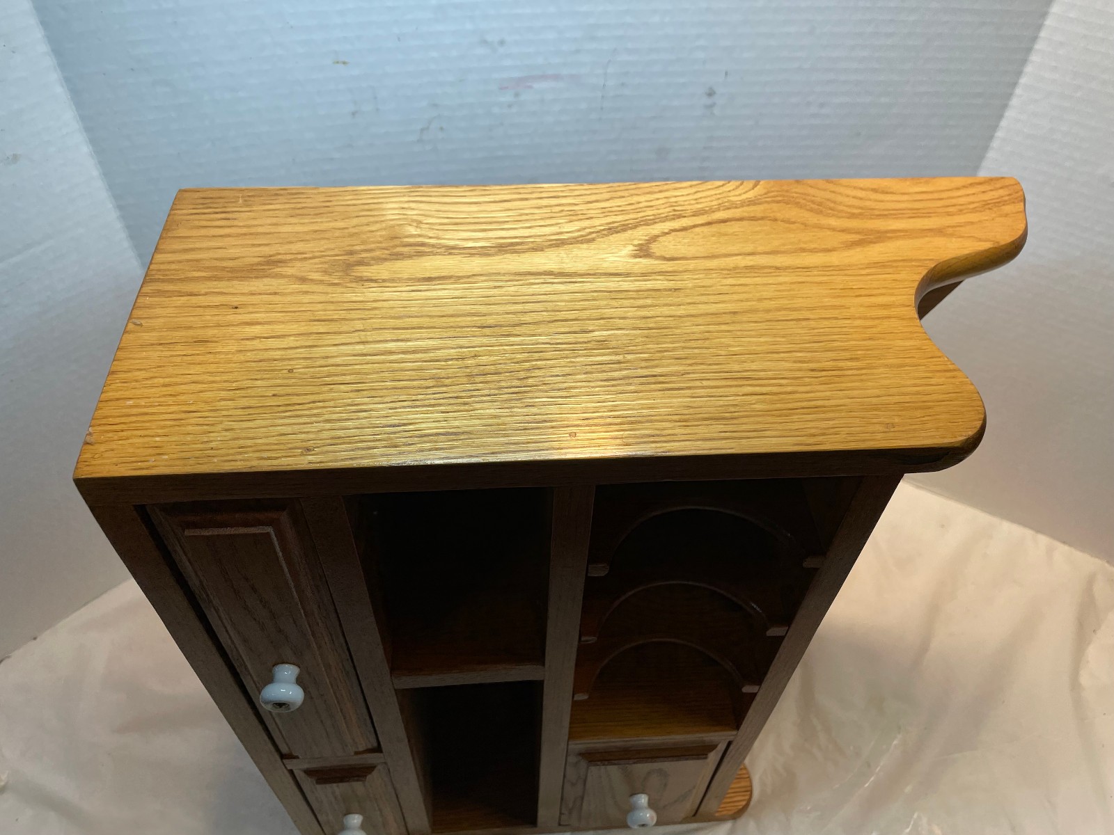 Vintage Desk Organizer Oak Wood Office Mail Letter Holder Executive 18 x 16 x 7