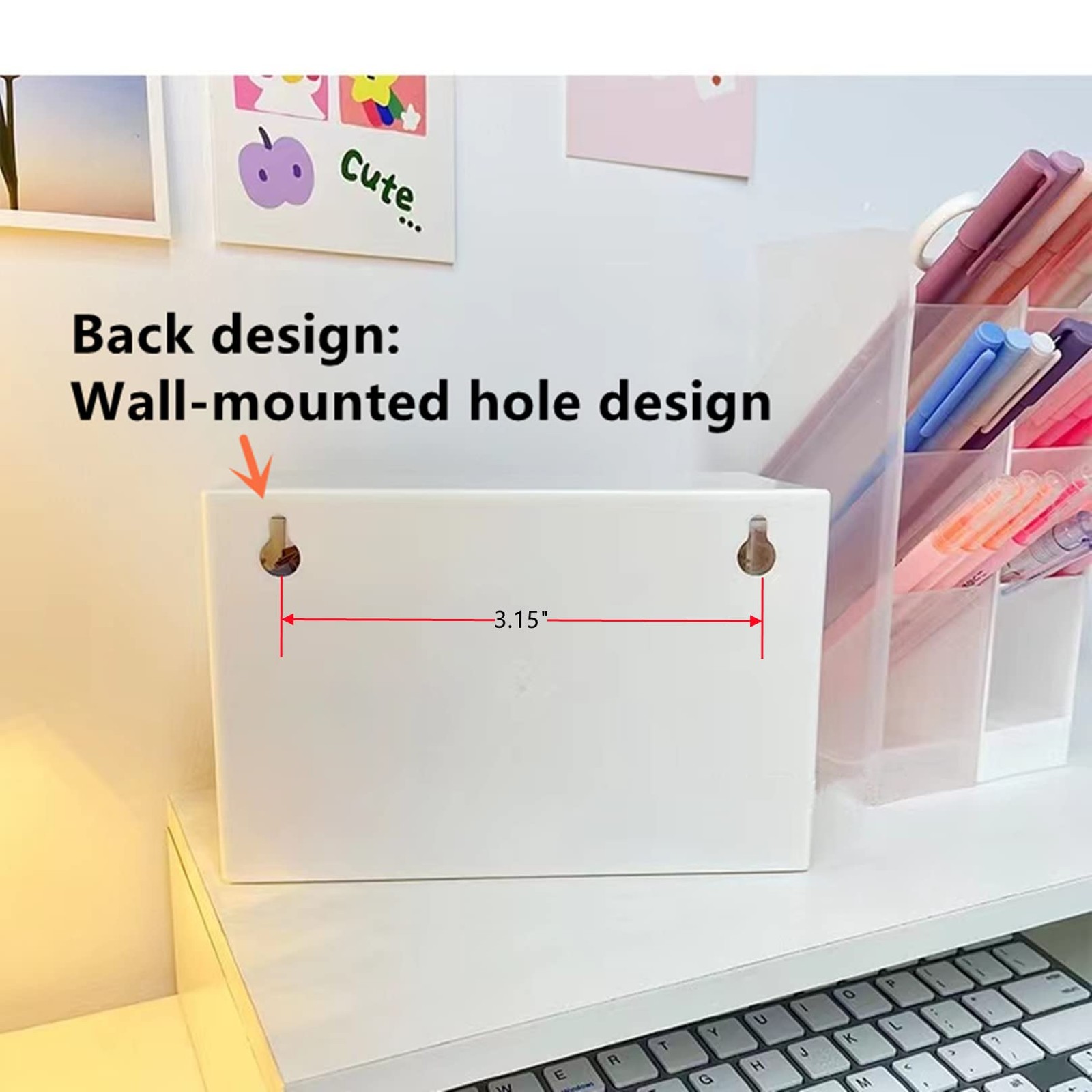 2PCS Small Drawer Organizer for Desk, Desktop Drawer Organizer with 9 Clear D…
