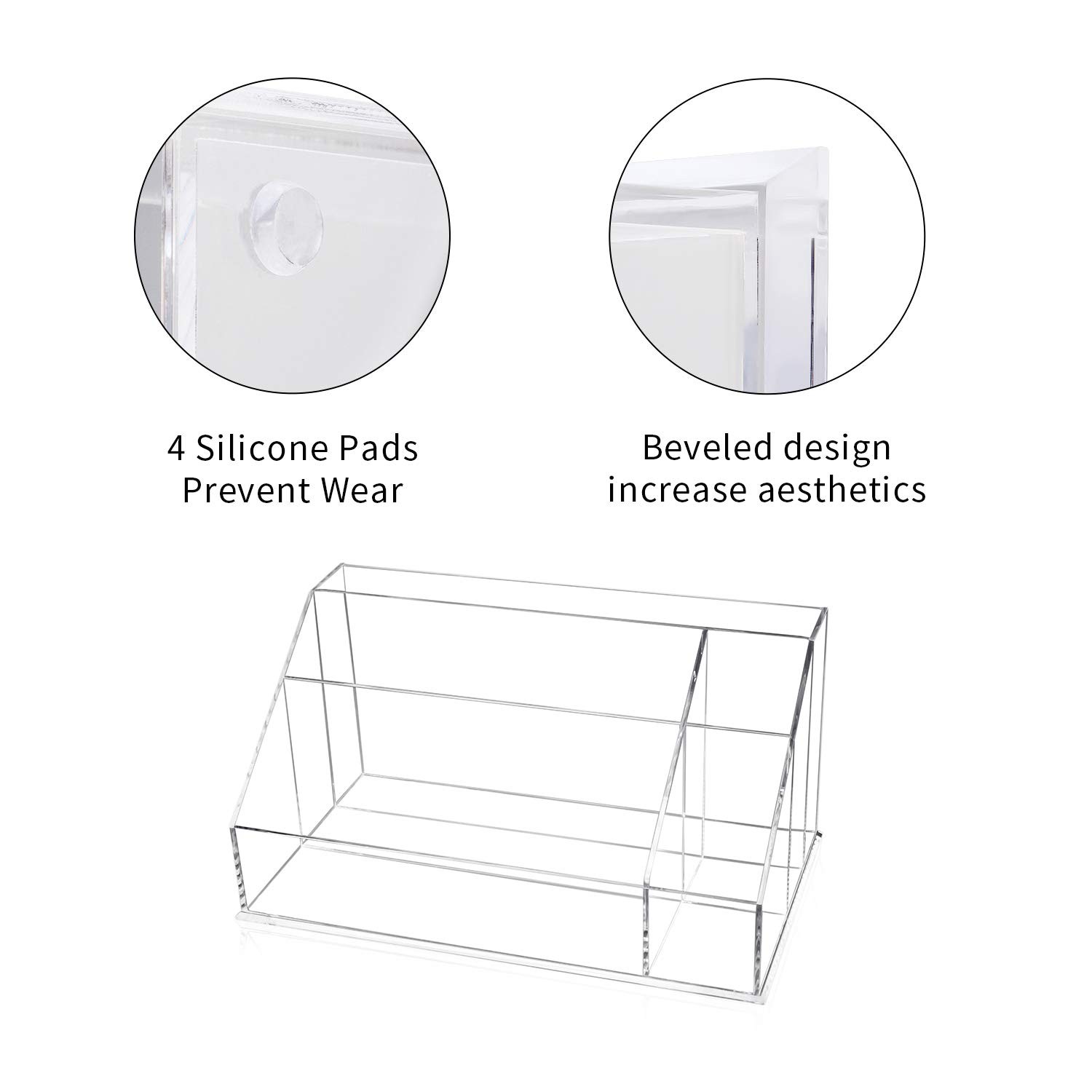 YestBuy Acrylic Desk Organizer, Clear Paper Tray Organizer with