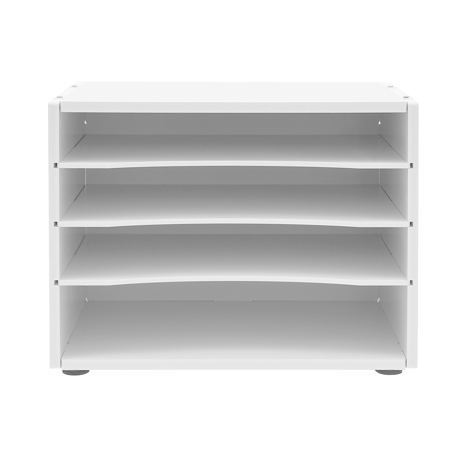 Desktop Organizer 2 Pack 4 Compartment File Sorter White Office Desk Accessories