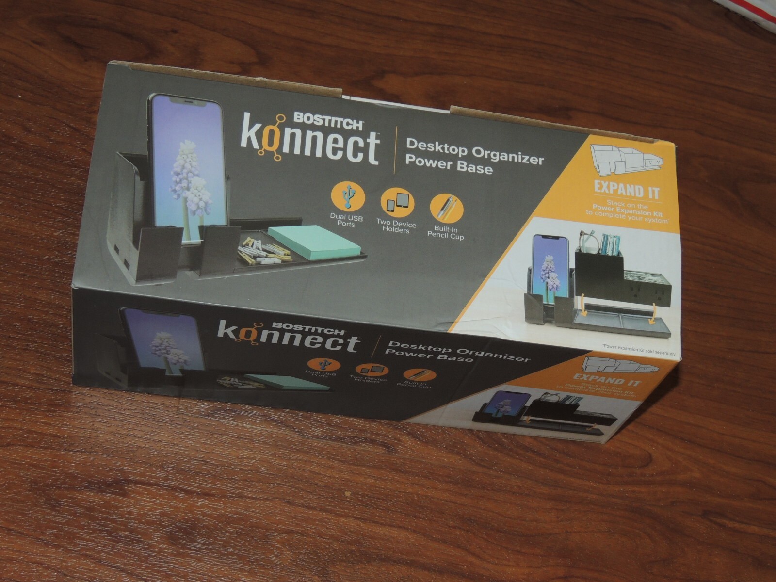 New – Bostitch Konnect Desktop Organizer Power Base KT2-BASE – 842048033530