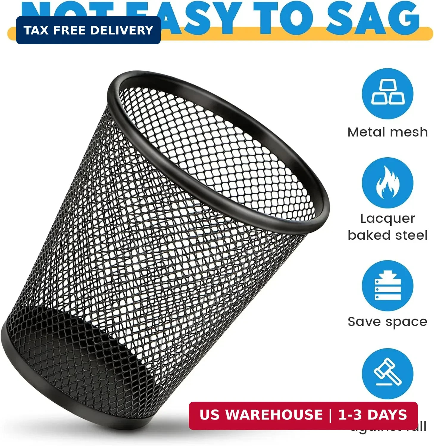 Smgmg Pen Holder for Desk, Pencil Holder for Desk, 4 Pack Pencil Cup for Pen, Me