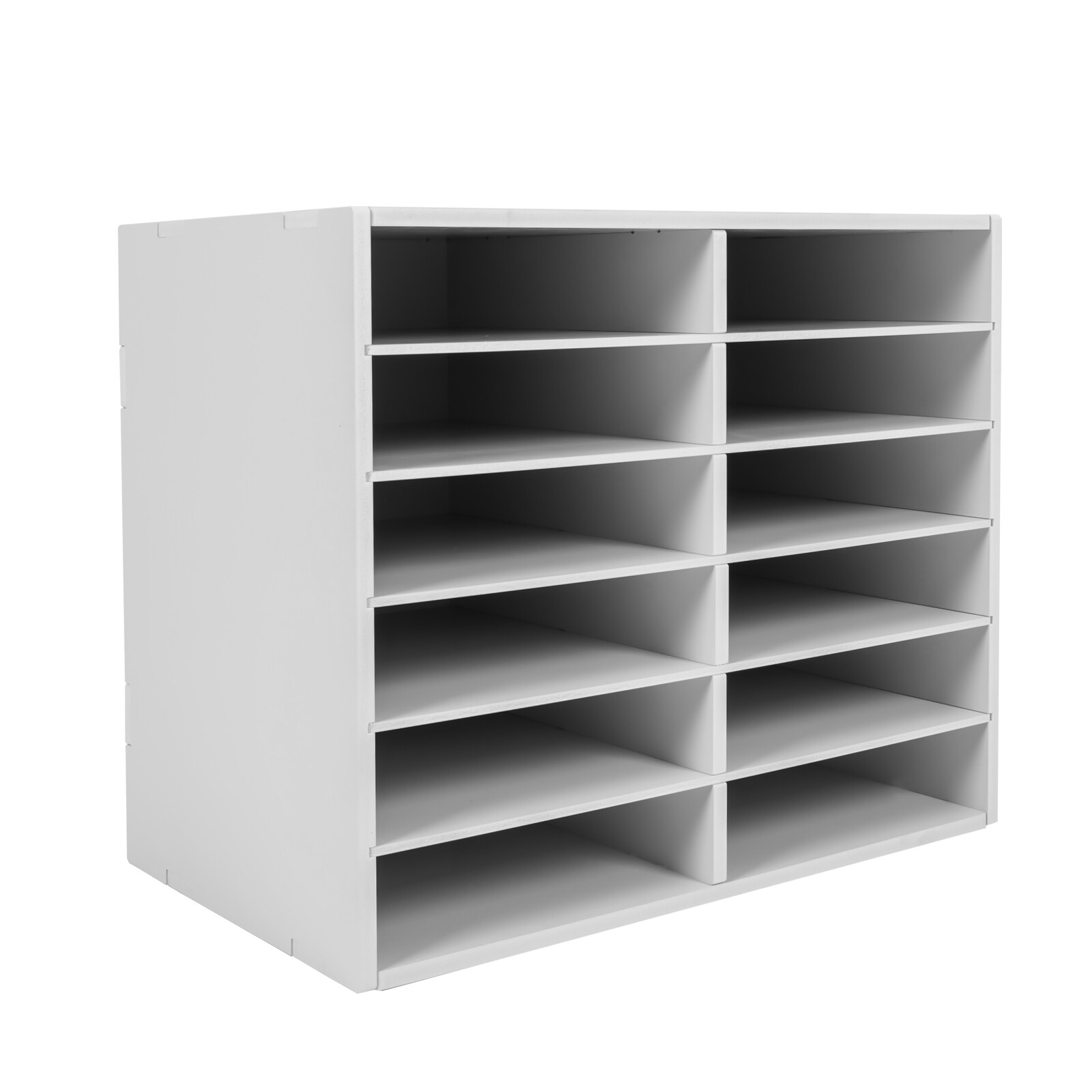 Desktop Literature Organizer File Sorter Paper Storage Holder 12 Compartments