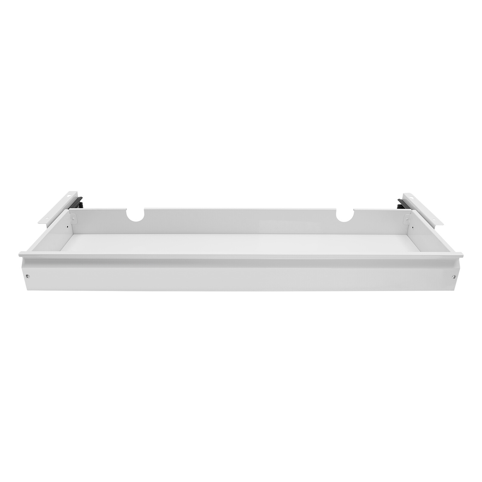33in White Space Saver Sliding Under Desk Storage Drawer Pull-out Drawer White
