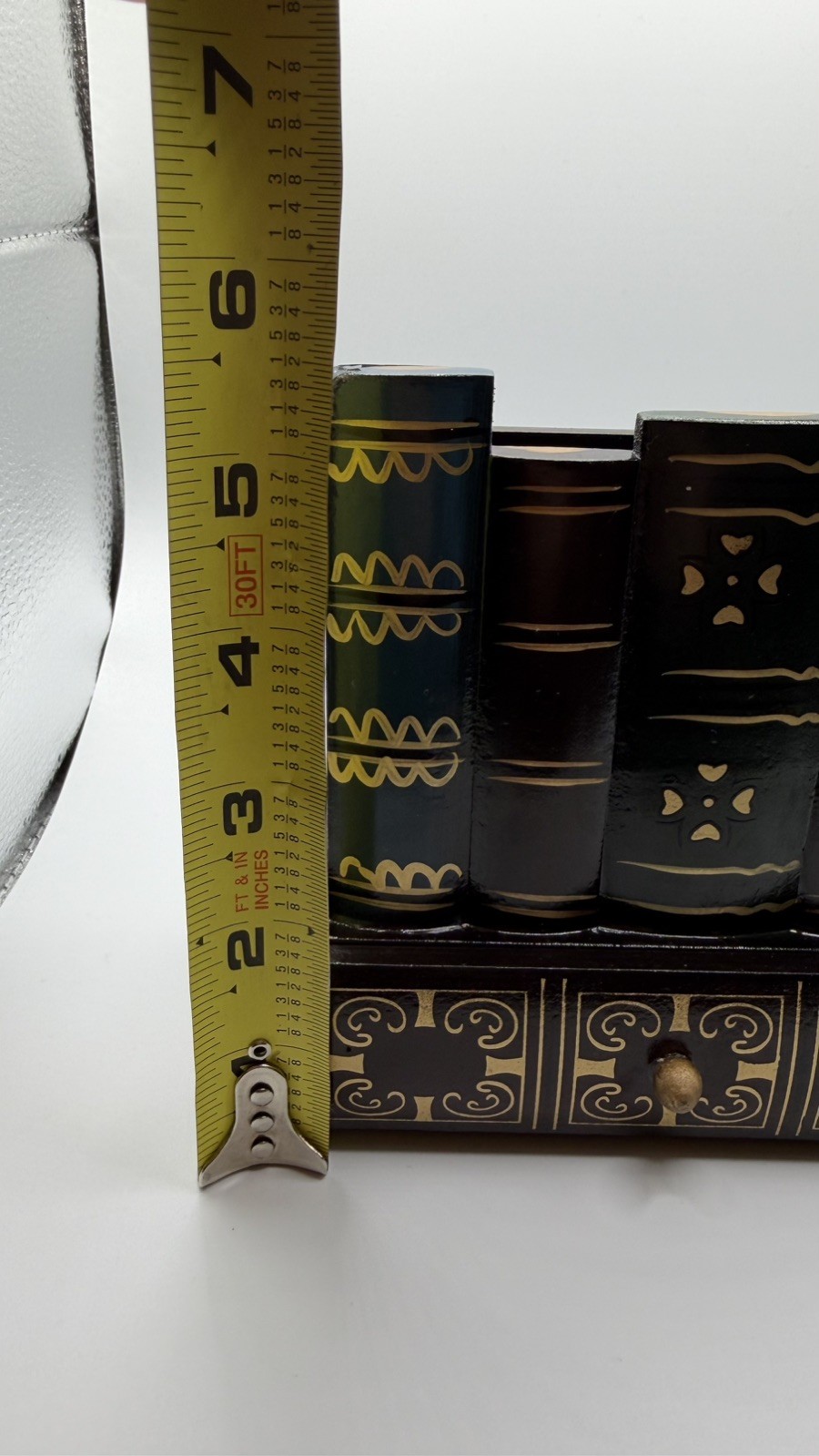 Decorative Library Books Design Wooden Office Supply Caddy Pencil Holder