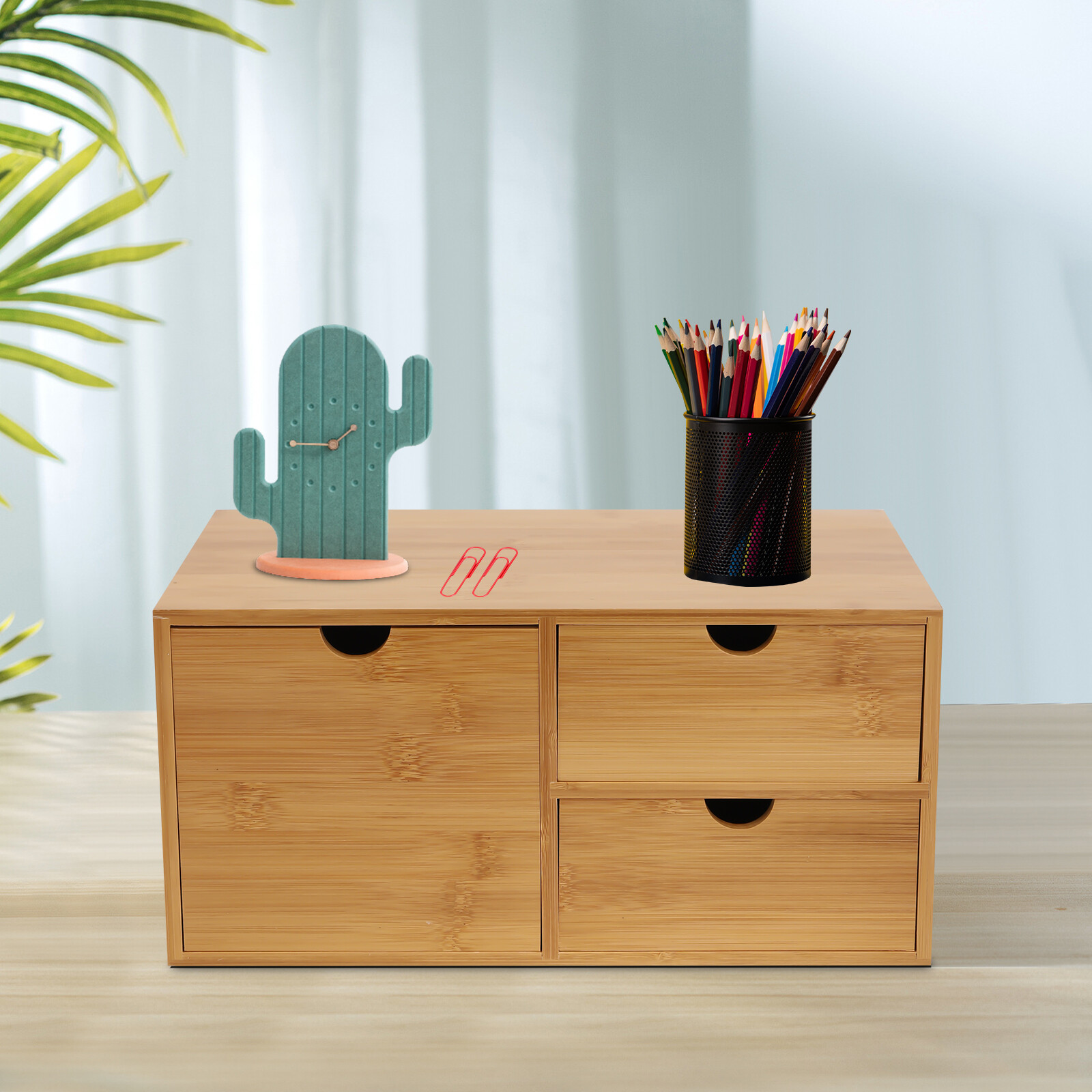 Bamboo Desk Organizer Mini Bamboo Desk Drawer Tabletop Storage Organization Box