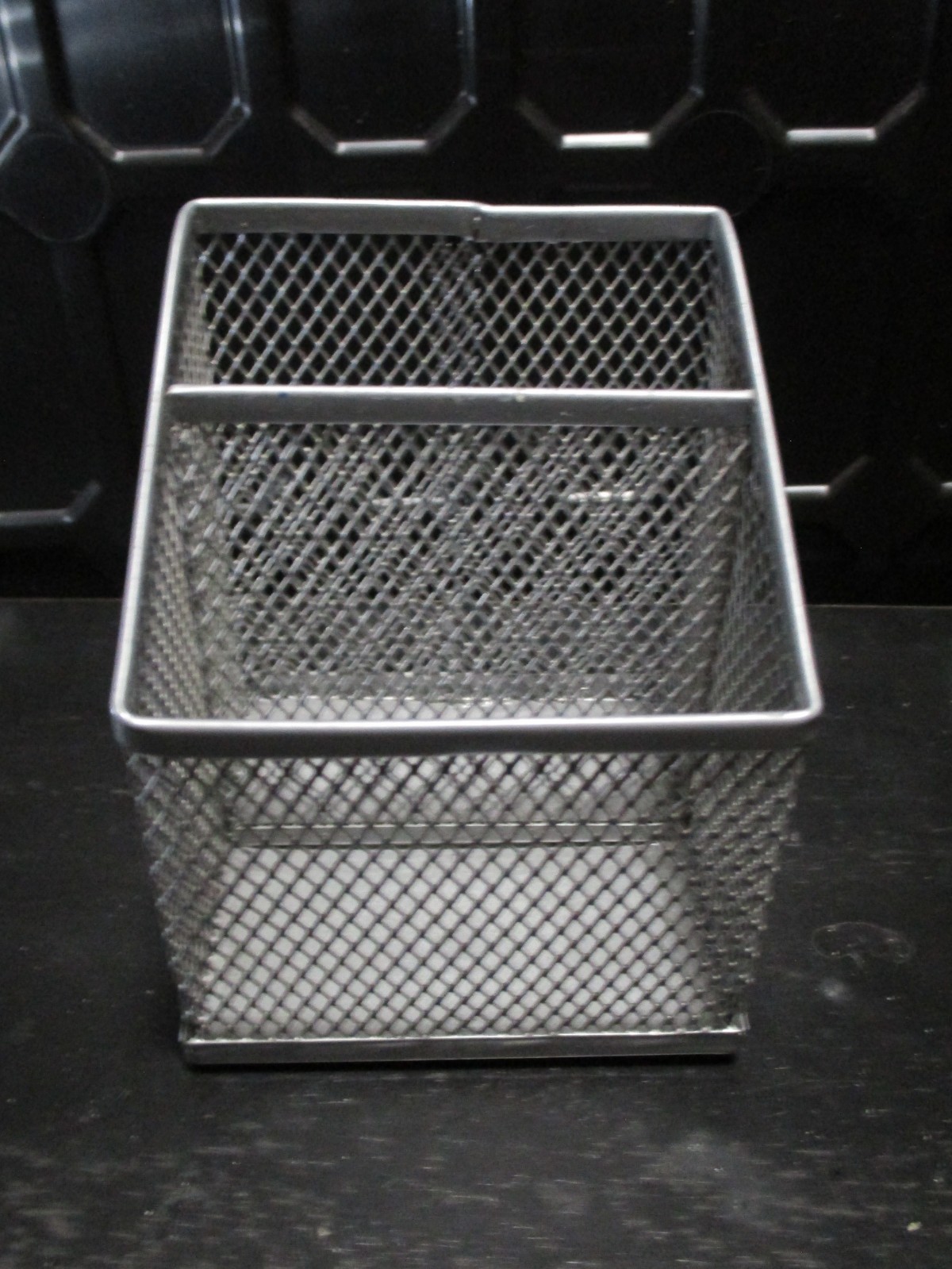 Metal Contained Desk Organizer Universal Gray Store Display New 1X
