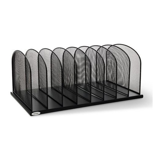 Safco Onyx Mesh Office/Desk Organizer, 8 Upright Sections, #3253 BL