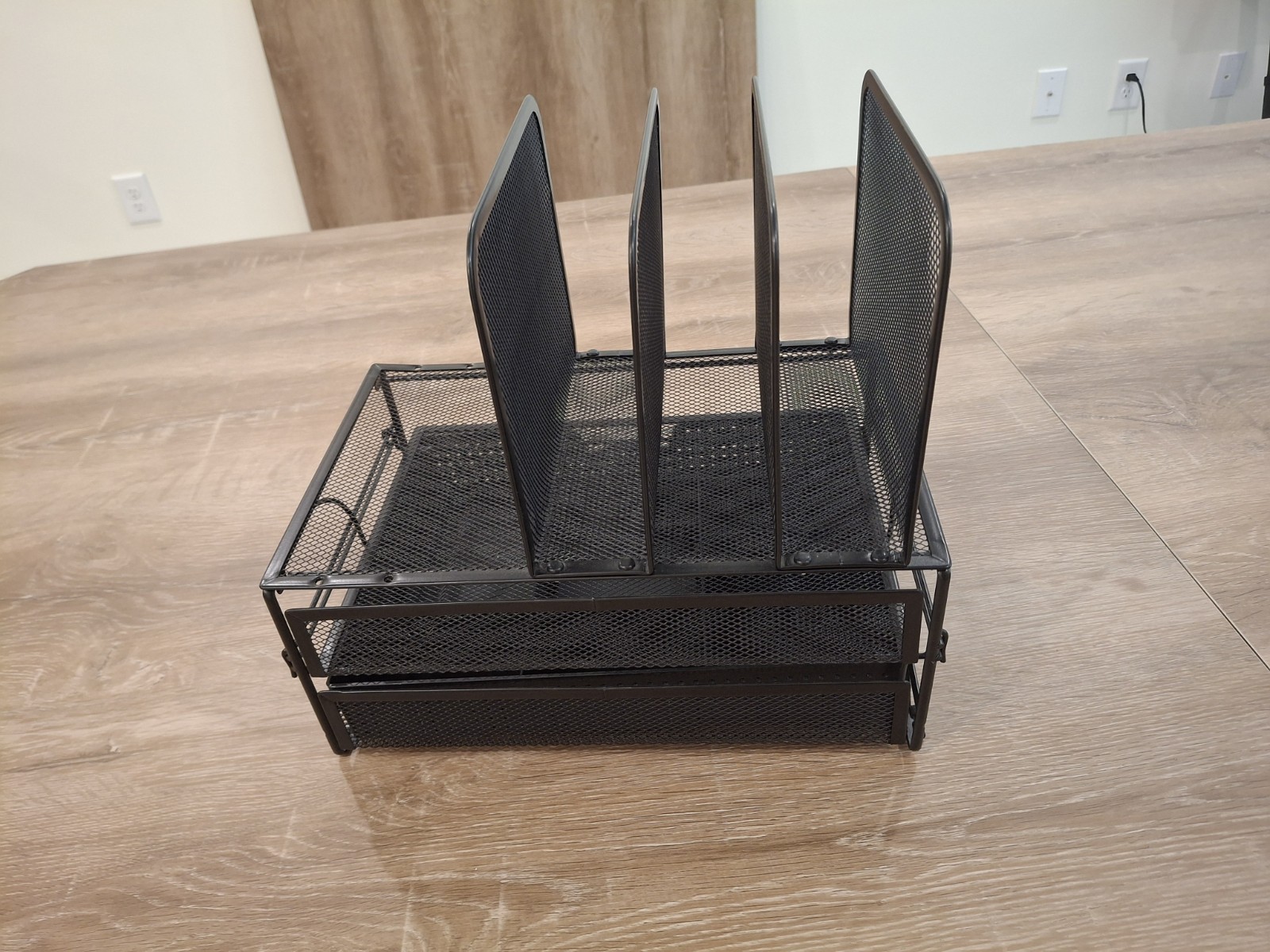 Metal Mesh Desk Organizer with Drawer File & Office Supply Holder