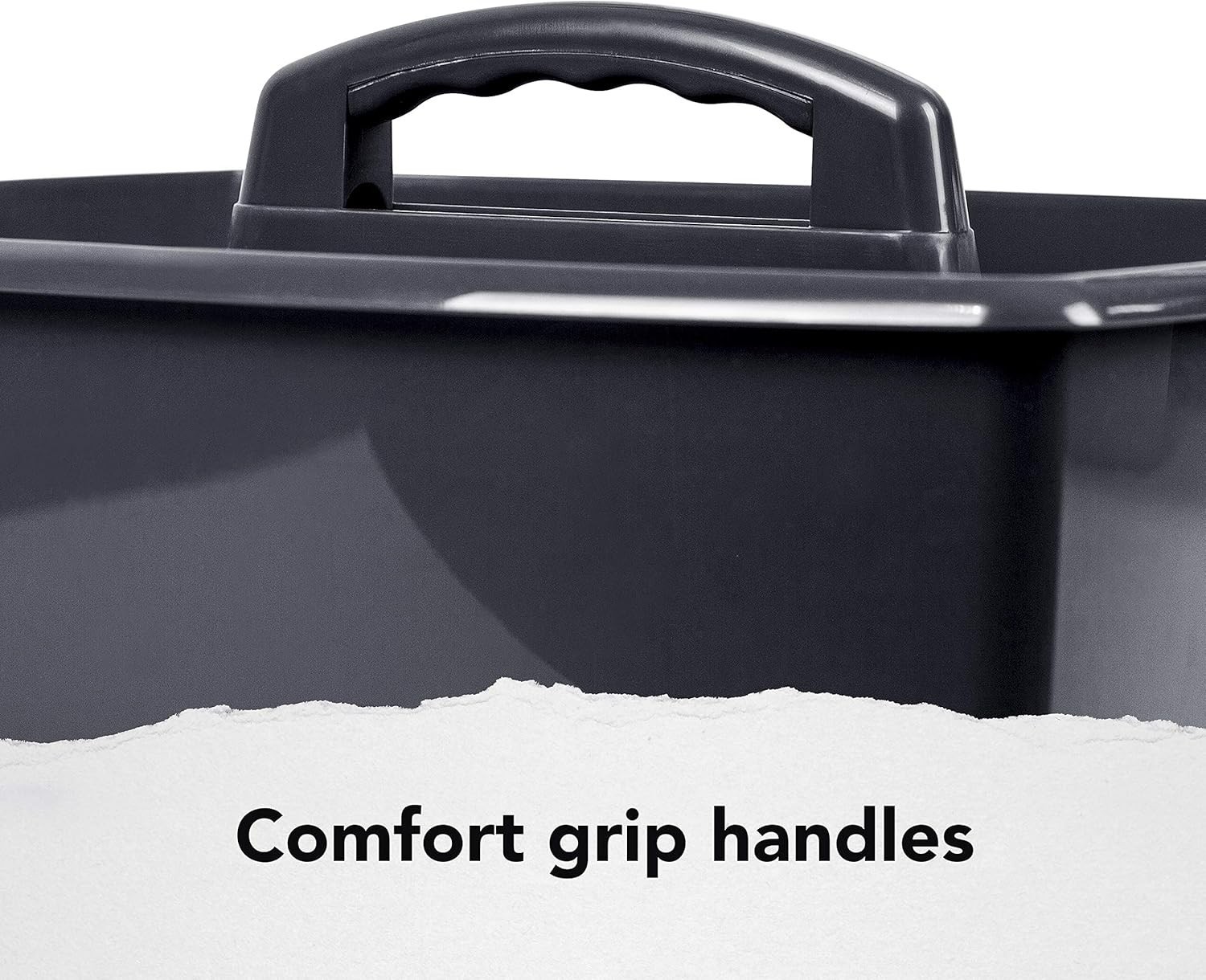 2-Compartment Large Caddy – Multipurpose Classroom Organizer with Handle, Black,