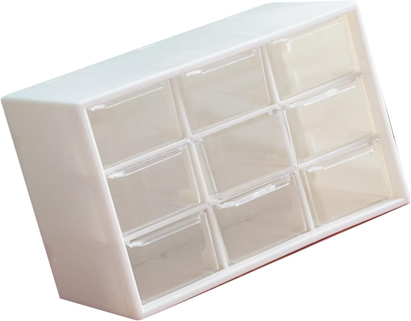 Desk Drawer Stationery Organizer, 9 Drawers Plastic Dust Proof Multi Purpose Sto