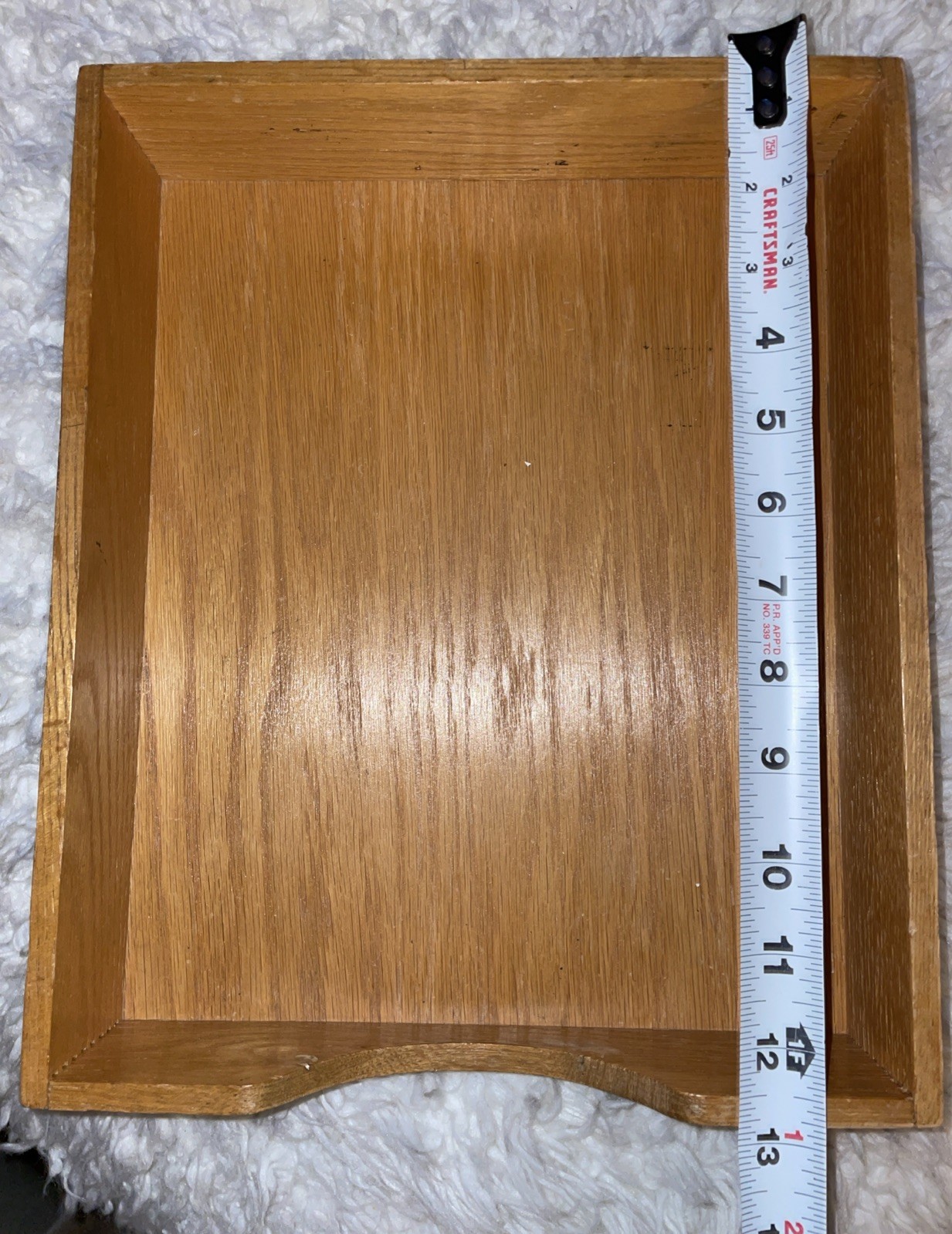 Vintage Hedges Paper Tray THE LINE #1721 Dovetail Oak Wood Box Letter File Desk