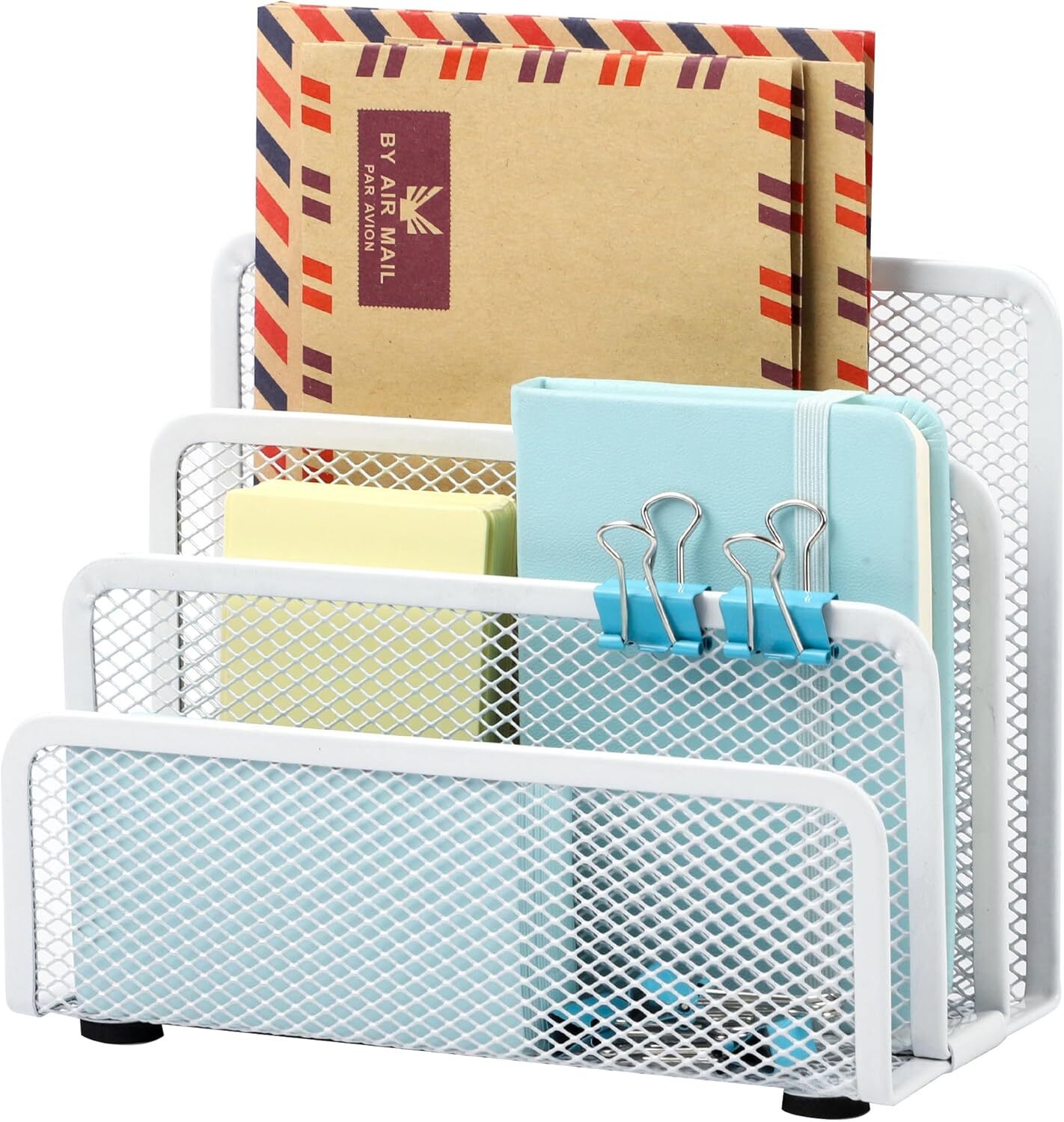 EASEPRES Desk Mail Organizer, Office Small Letter Sorter 1 Pack, White