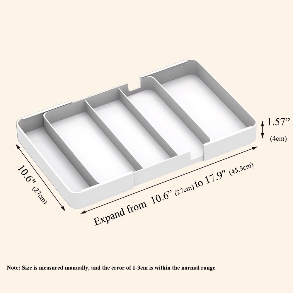 2 Pack Shallow Drawer Organizer (1.57″ H), Modular Expandable Desk Dividers (…