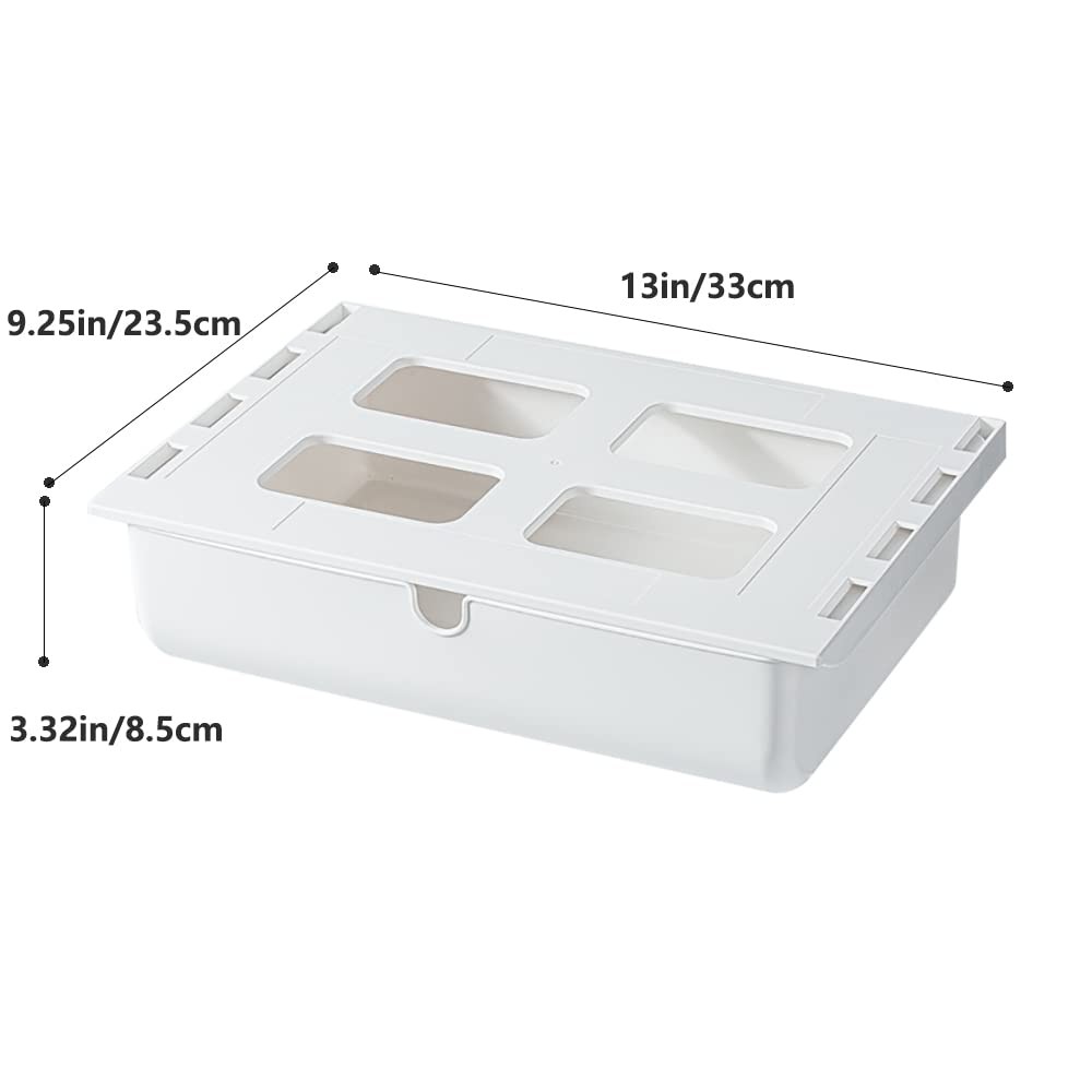 Under Desk Drawer, Large Self-Adhesive Under Desks Organiser, 13×9.2inch Hidd…