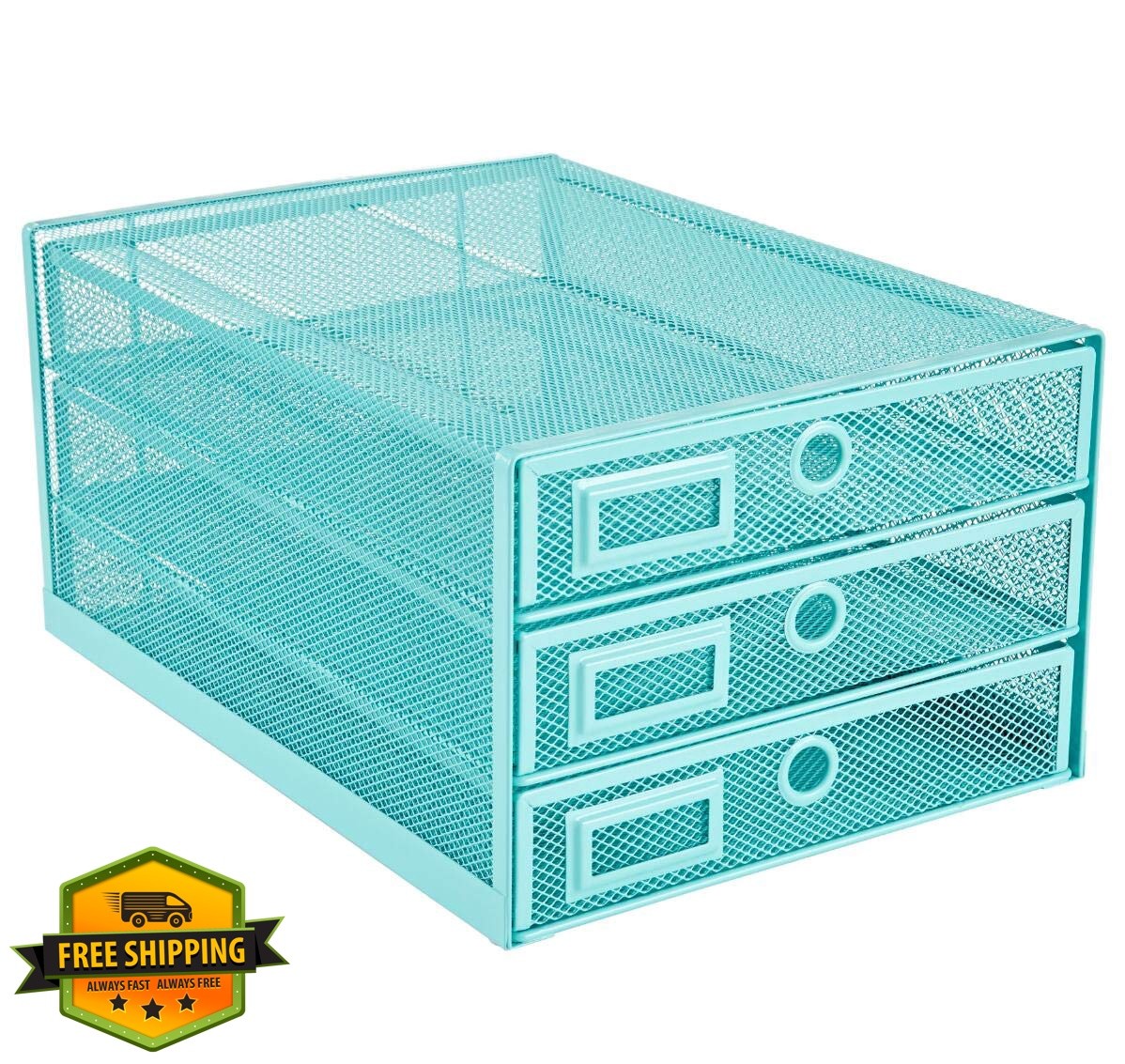 Annova Turquoise Desk Organizer