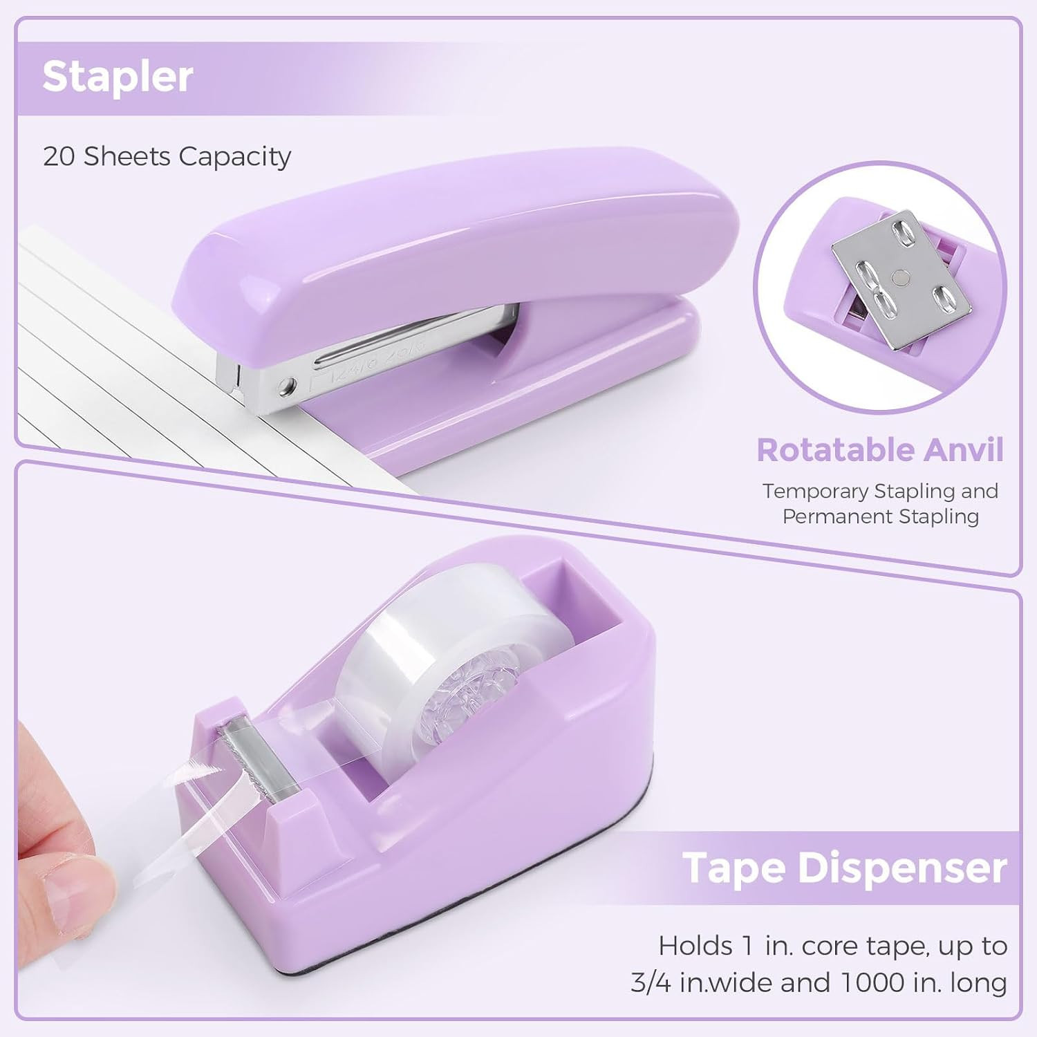 Purple Office Supplies, Purple Desk Organizer for Kids, Mesh Desk Organizer, Sta