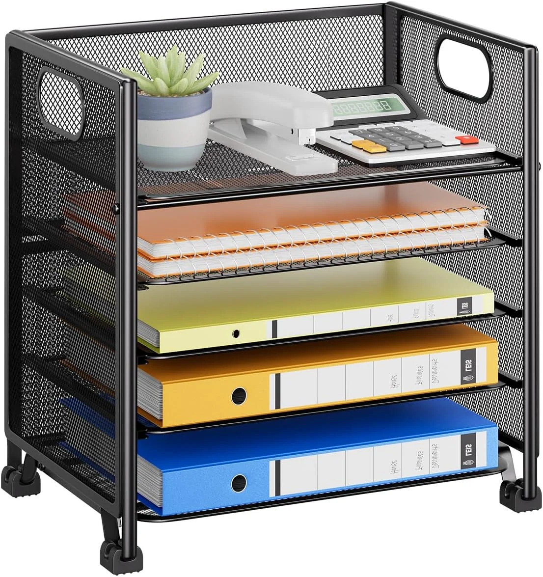 Simple Trending 5-Tier Paper Organizer for Desk- Letter Tray & File Holder with