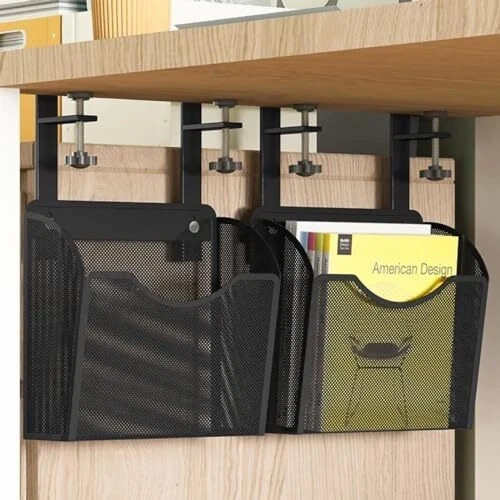 Under Desk Drawer Desk Side Storage Hanging Desk Organizer Clamp On Desk Orga
