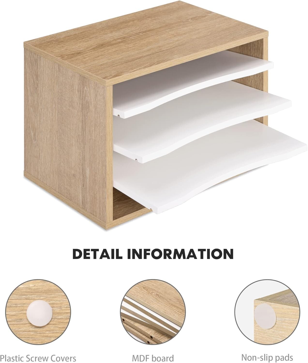 Versatile Light Wood Desk File Organizer – Perfect for Classroom & Home Office