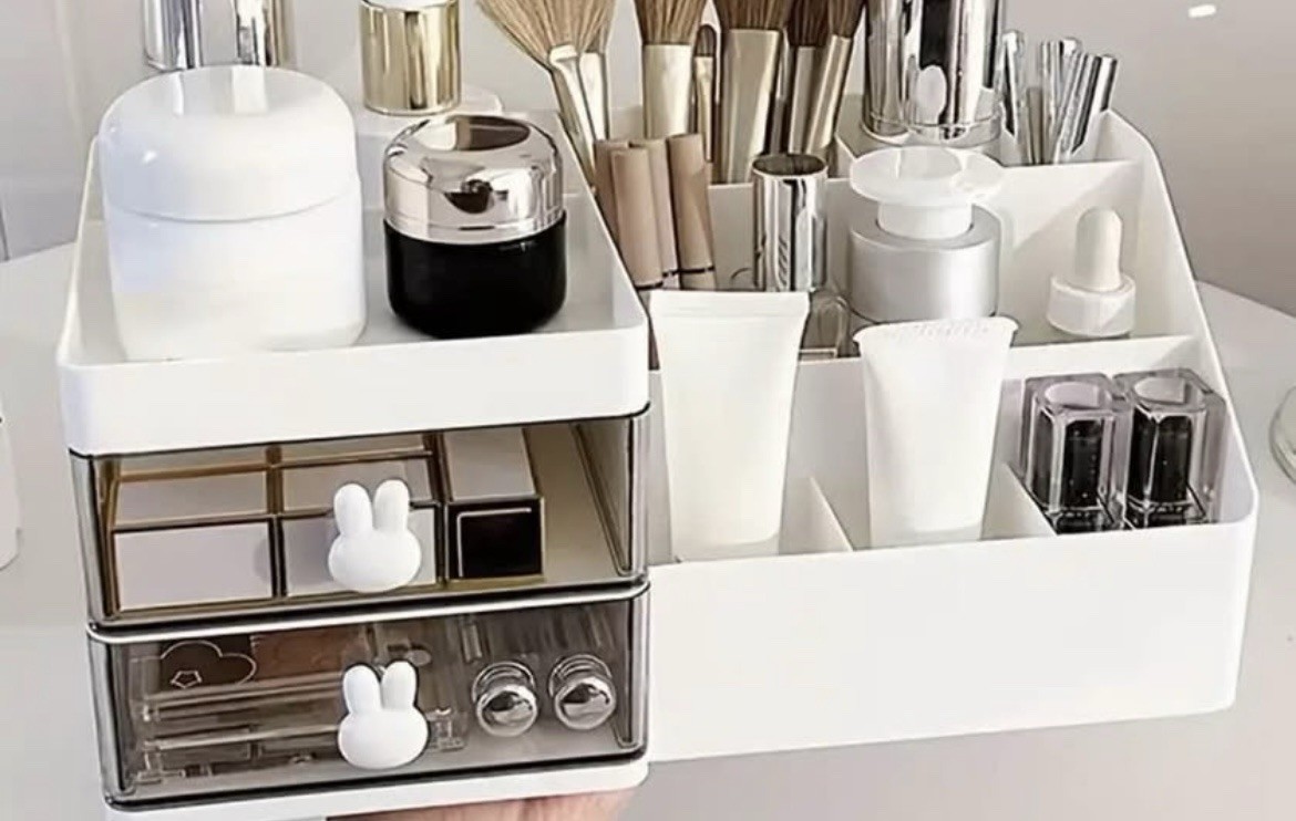 Multi-Compartment Desk Organizer | Drawers for Cables, Office & Tech Storage