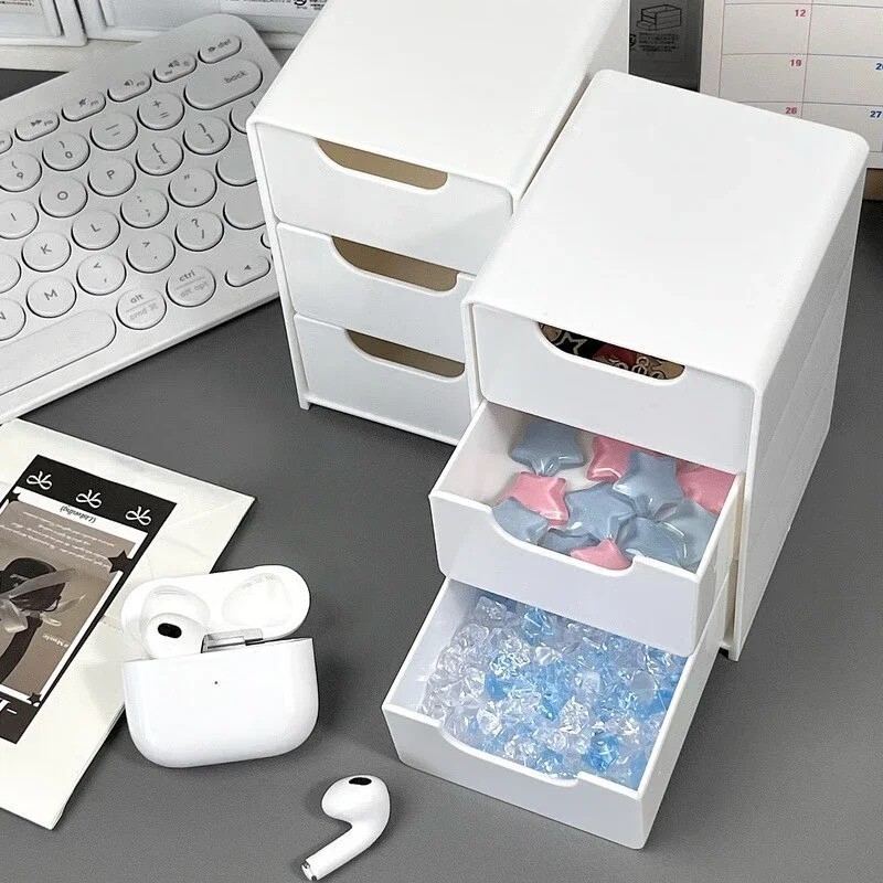 3-Tier Desk Organizer with Drawers for Office, Jewelry & Cosmetics Pack of 1