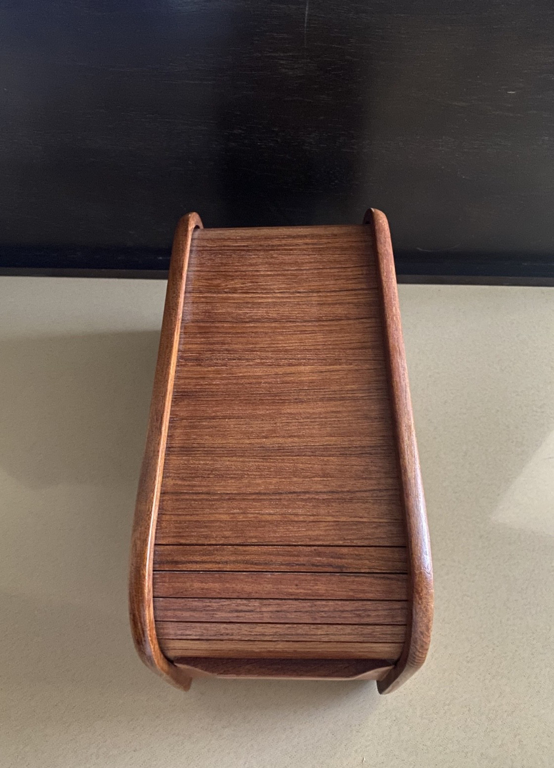 Teak Wood Roll Top Tambora Box from Thailand