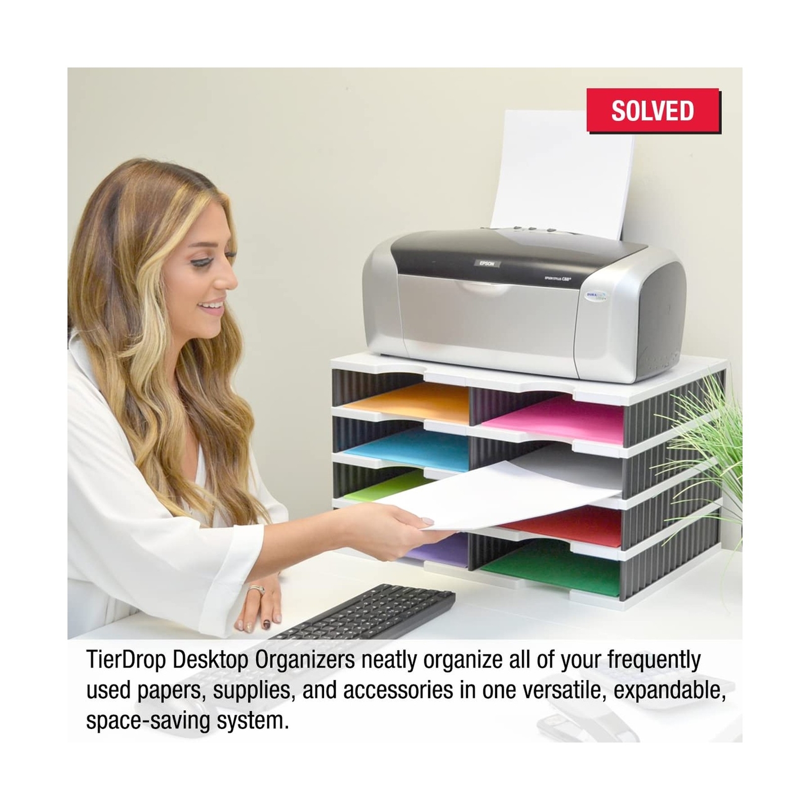 Ultimate Office TierDrop Desktop Organizer/Forms Mailroom Classroom Sorter, 8…