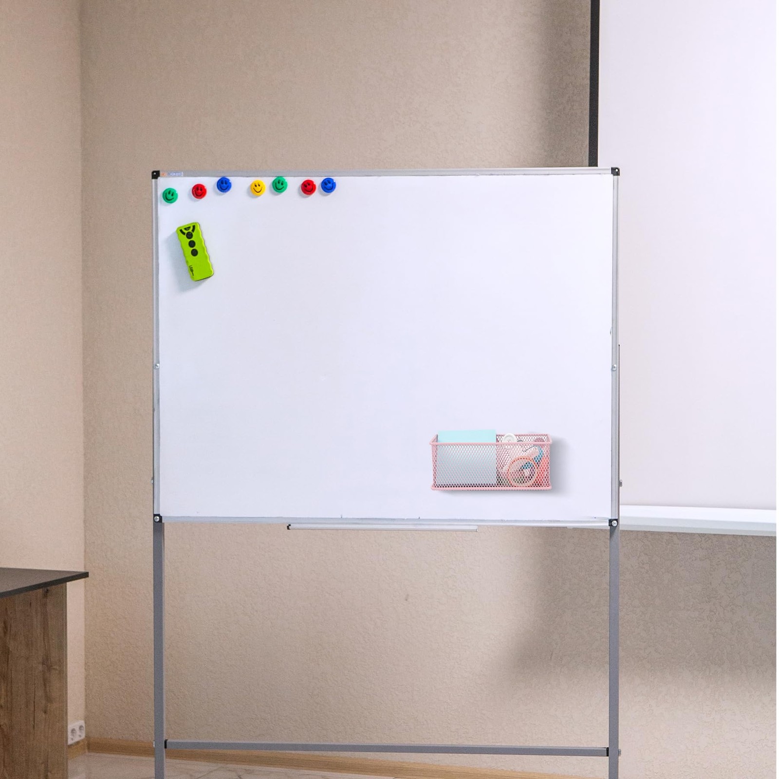 EASEPRES Magnetic Pencil Holder Set of 6 – Wire Mesh Storage 6 Pack Pink