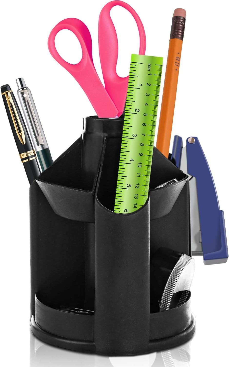 Office Supplies With Rotating Desk Organizer – Pen Pencil Holder – 12 Piece Desk