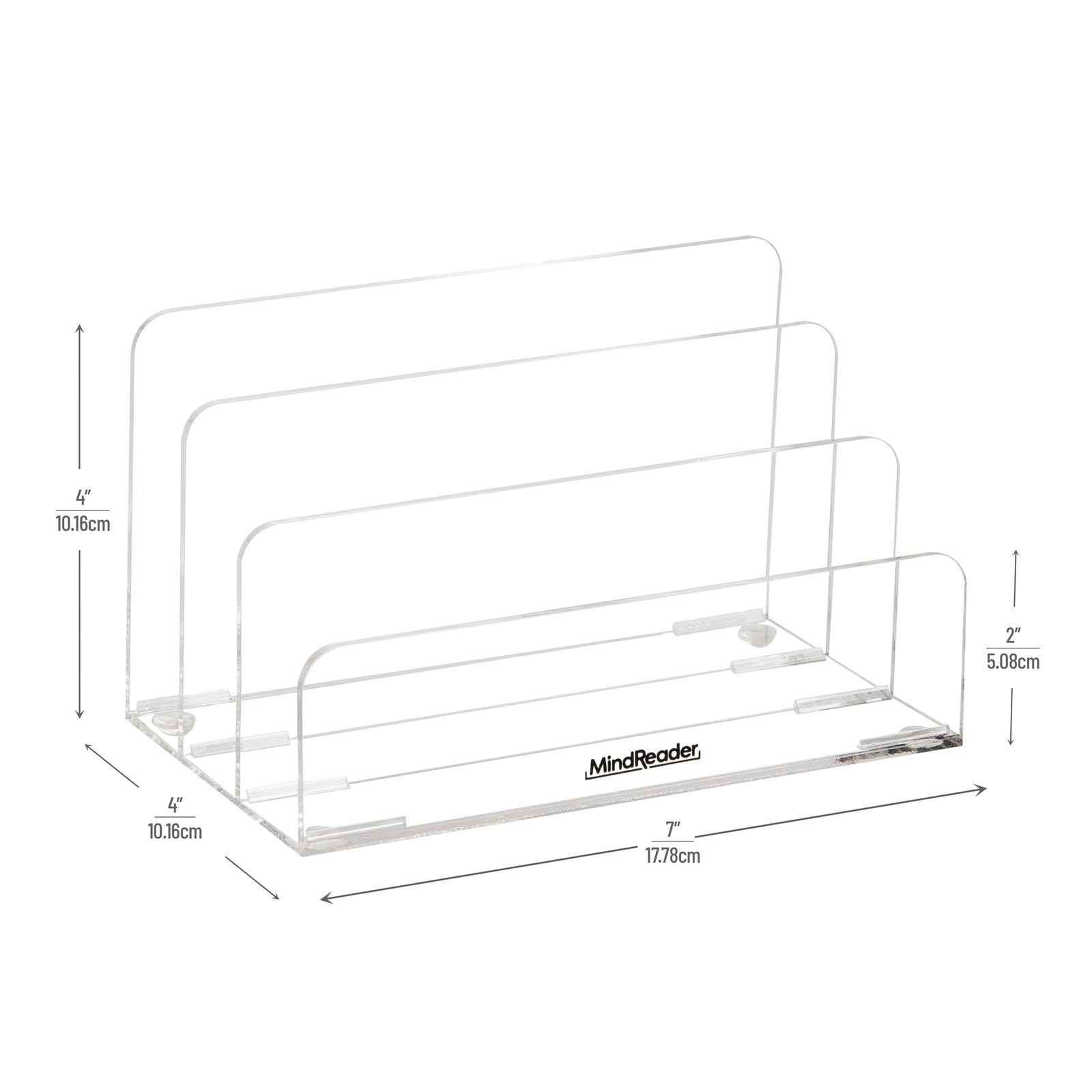 3-Tier Mail Sorter, Desktop Organizer, Mail Organizer, Modern, Office, Acryli…