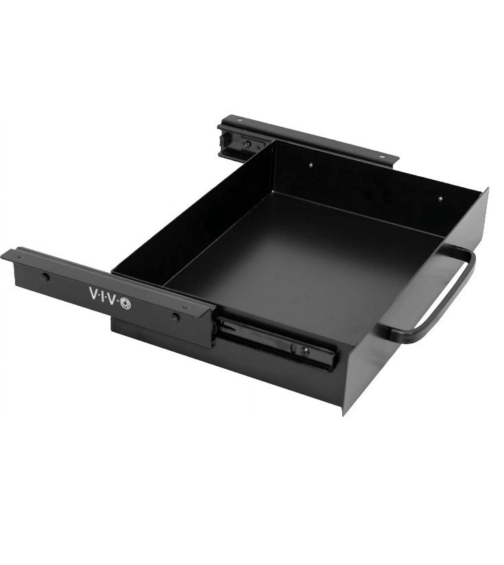 VIVO Black Metal Under Desk Drawer Desktop Organizer DESK-DR1H-B 14.8″ x 8.7″